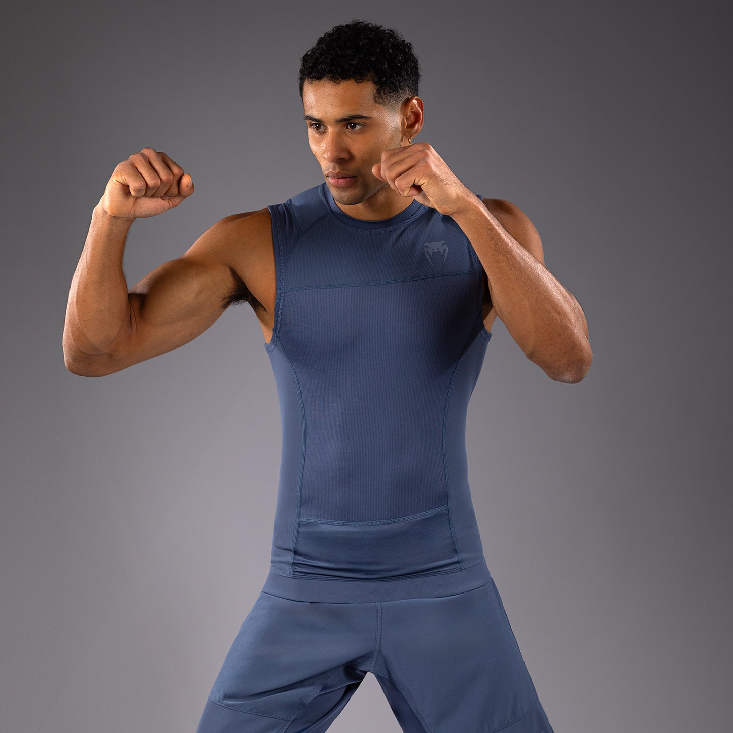 Модель без рукавов Rashguard для мужчин Venum G-Fit Air - Туманный синий