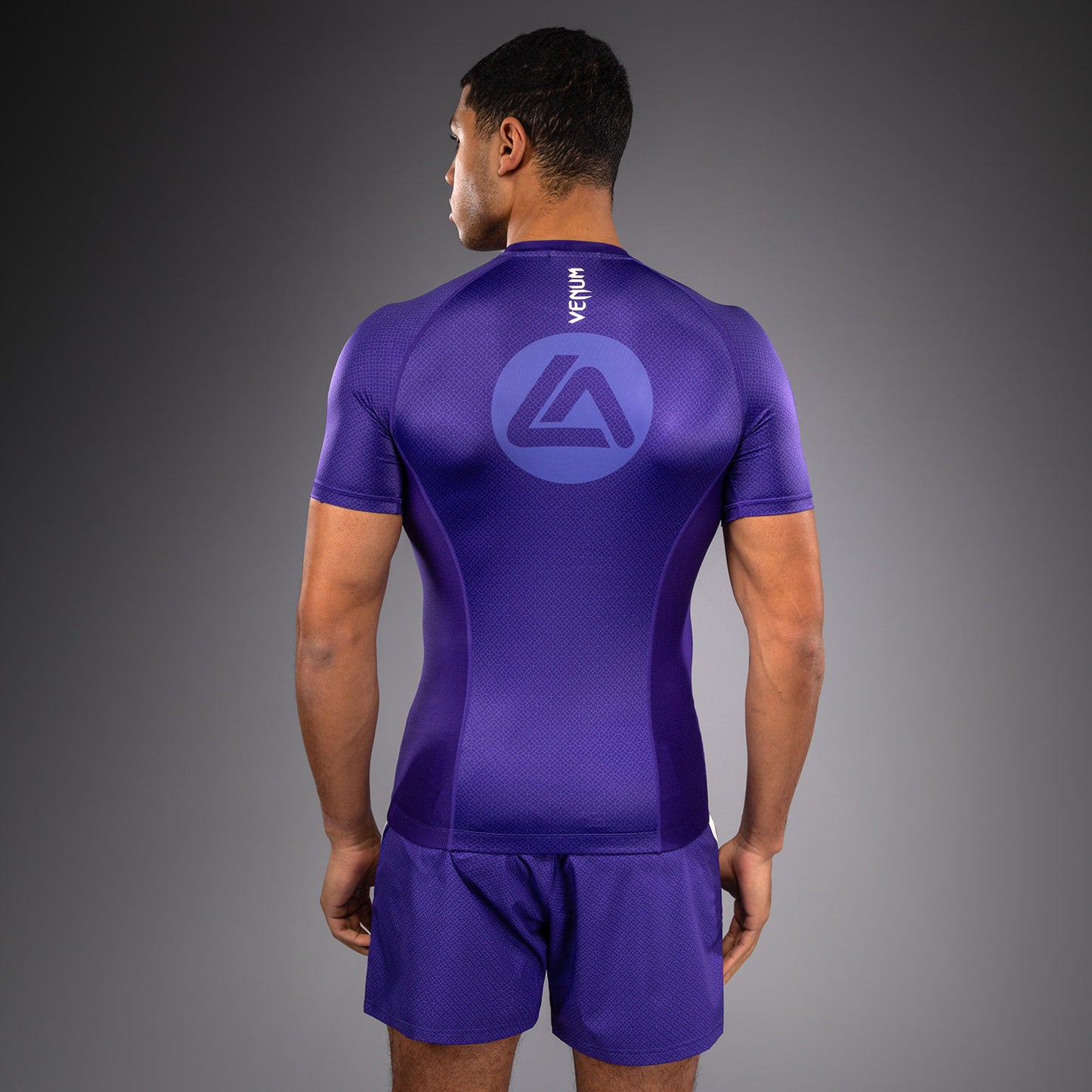 Рашгард с коротким рукавом Venum x Roger Gracie Academy - Фиолетовый