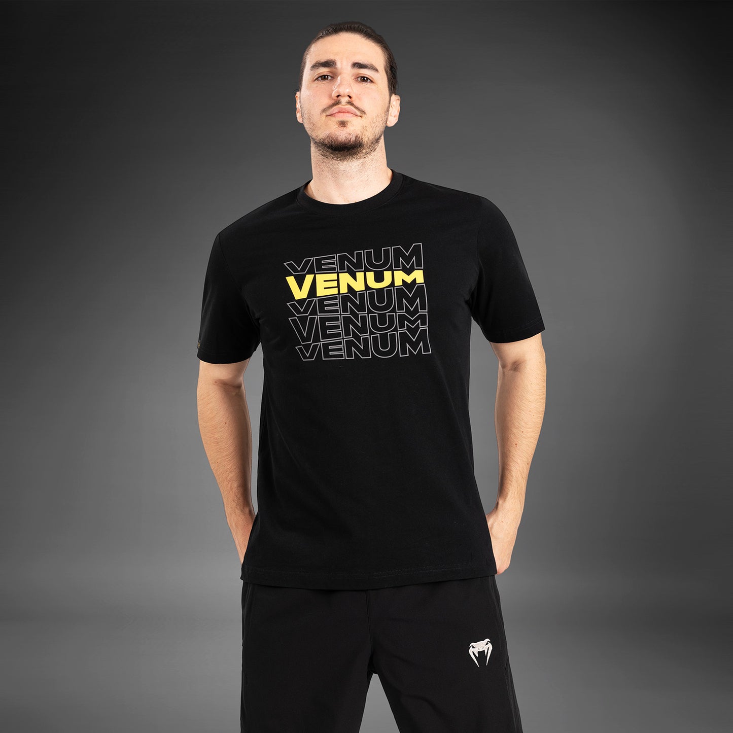 Мужская футболка с коротким рукавом Venum Vertigo - черный/желтый