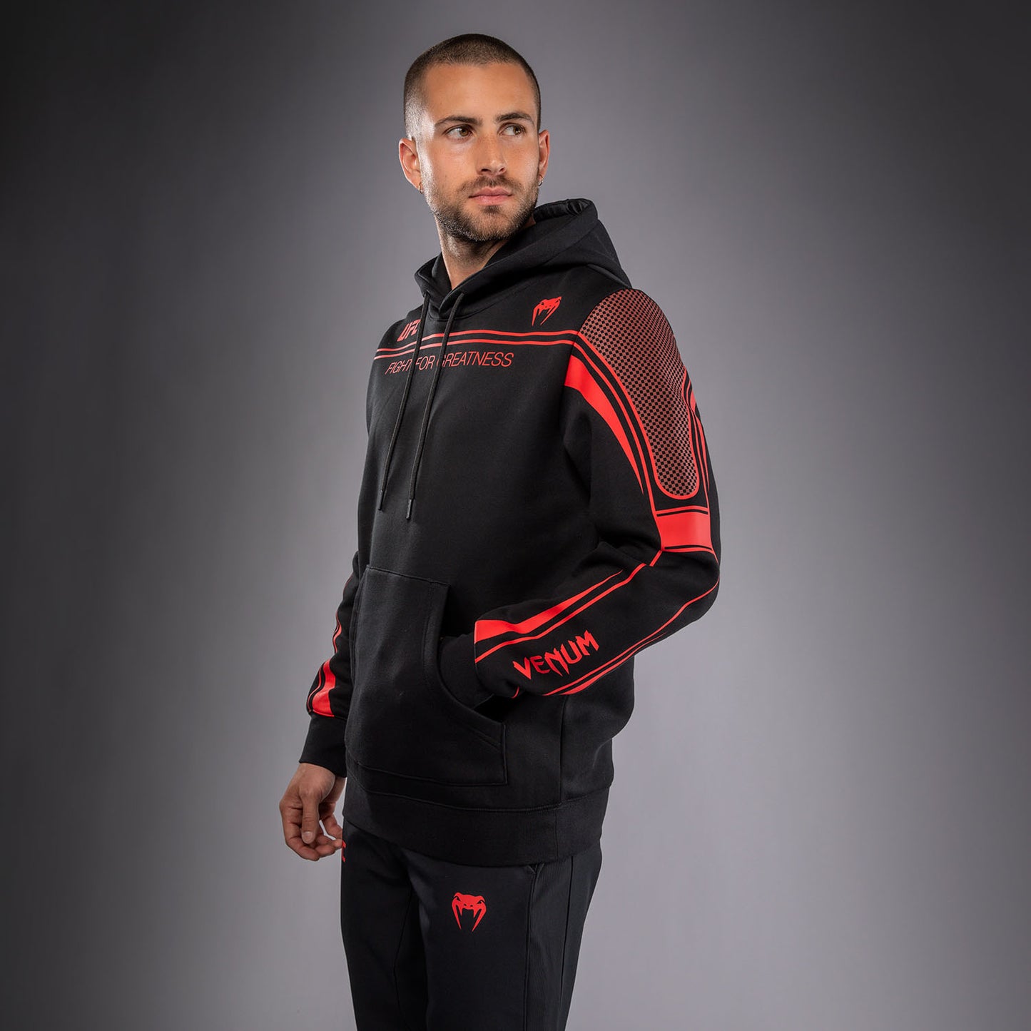 Мужская толстовка с капюшоном Venum UFC Unity by Venum Authentic Fight Week - Чёрный