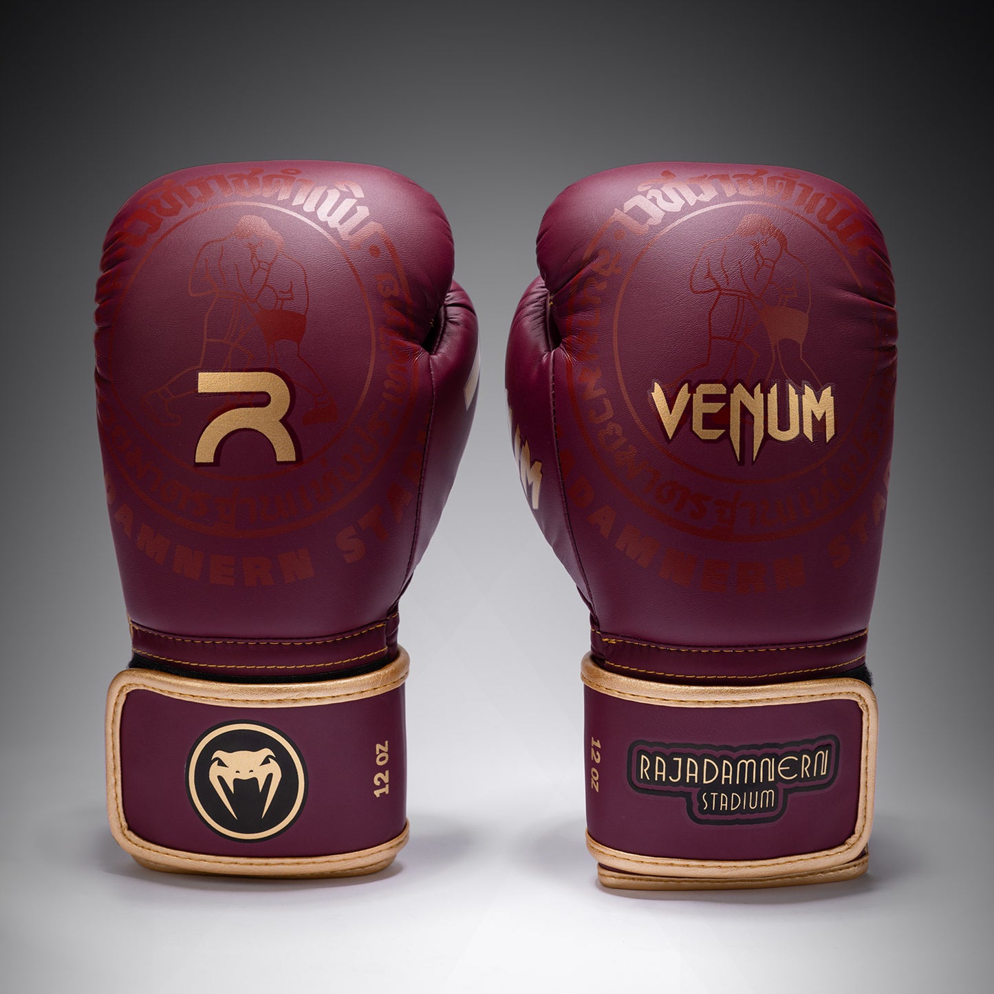 Боксерские перчатки Venum x Rajadamnern - Бордовый