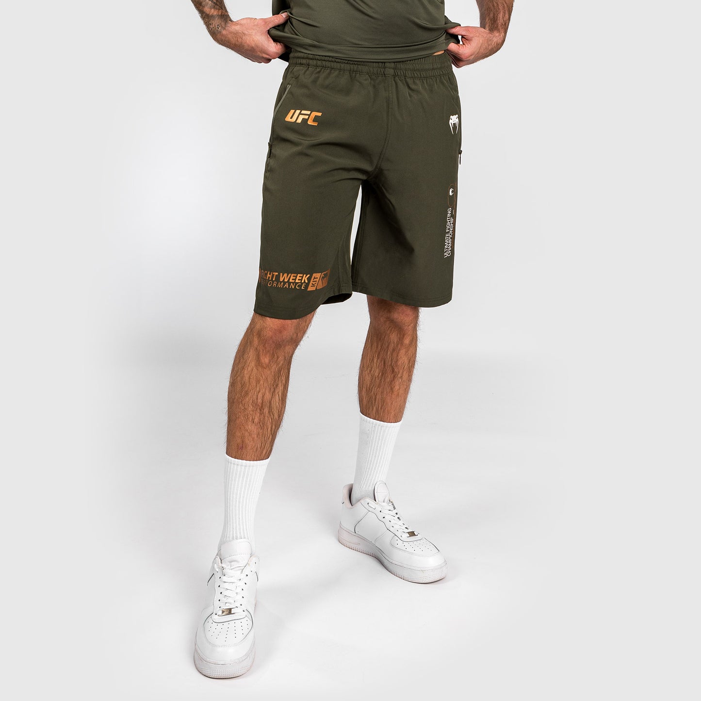 UFC Adrenaline by Venum Fight Week Мужские шорты Performance Shorts - Khaki/Bronze