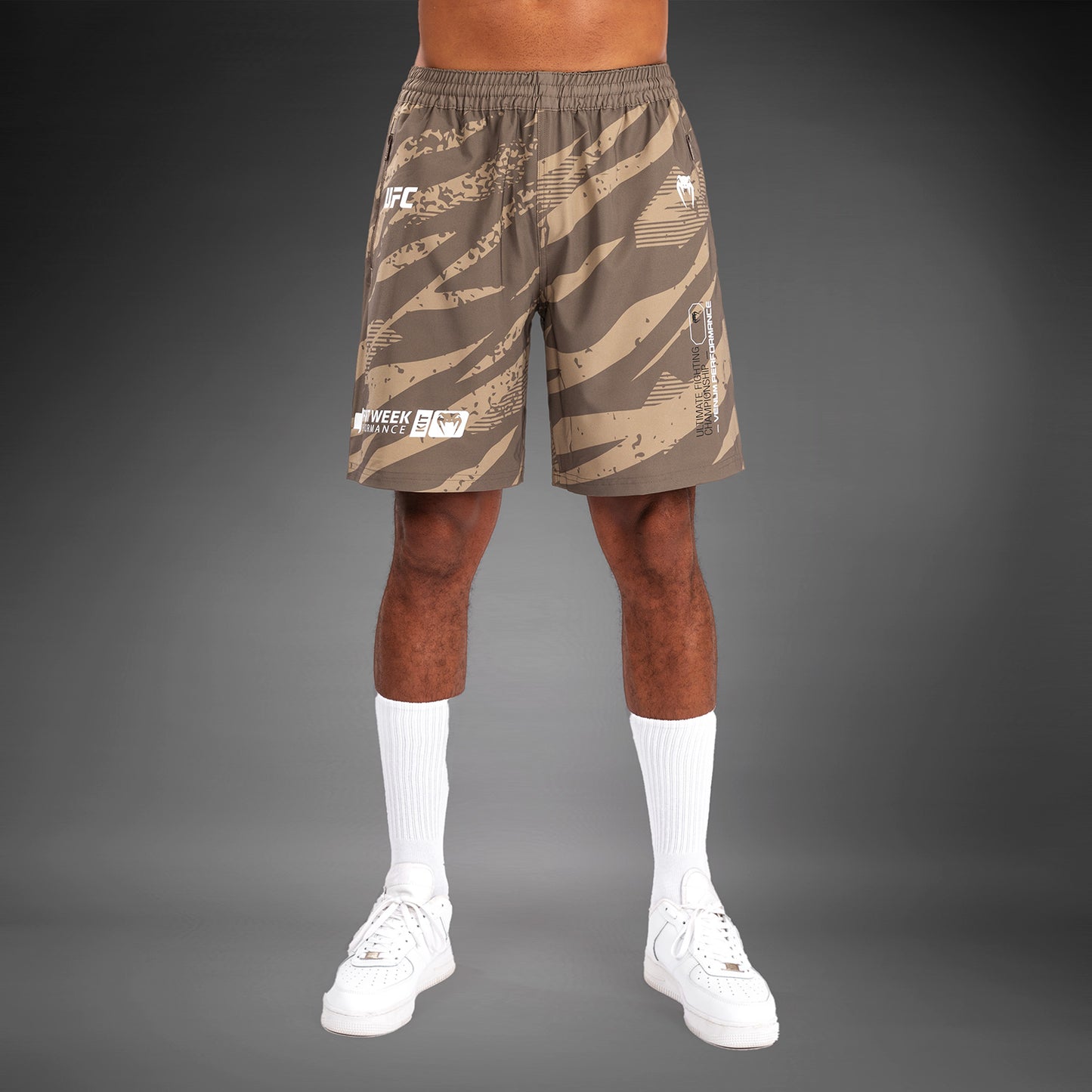 Мужские Шорты UFC Adrenaline By Venum Fight Week Performance - Desert Camo