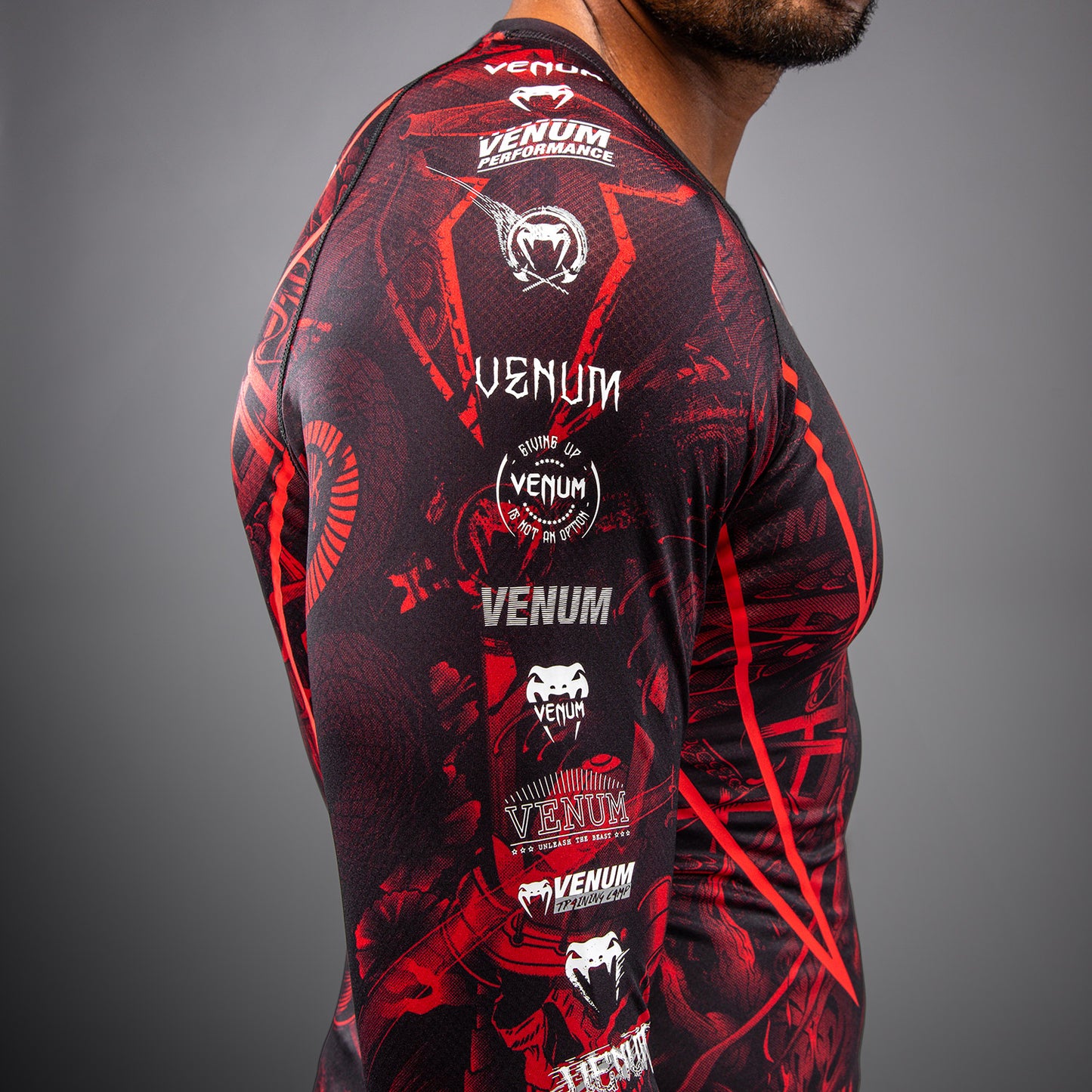 Рашгард с длинным рукавом Venum 20th Anniversary - Чёрный/Красный