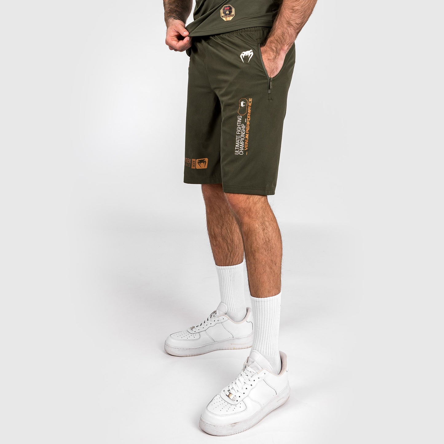 UFC Adrenaline by Venum Fight Week Мужские шорты Performance Shorts - Khaki/Bronze