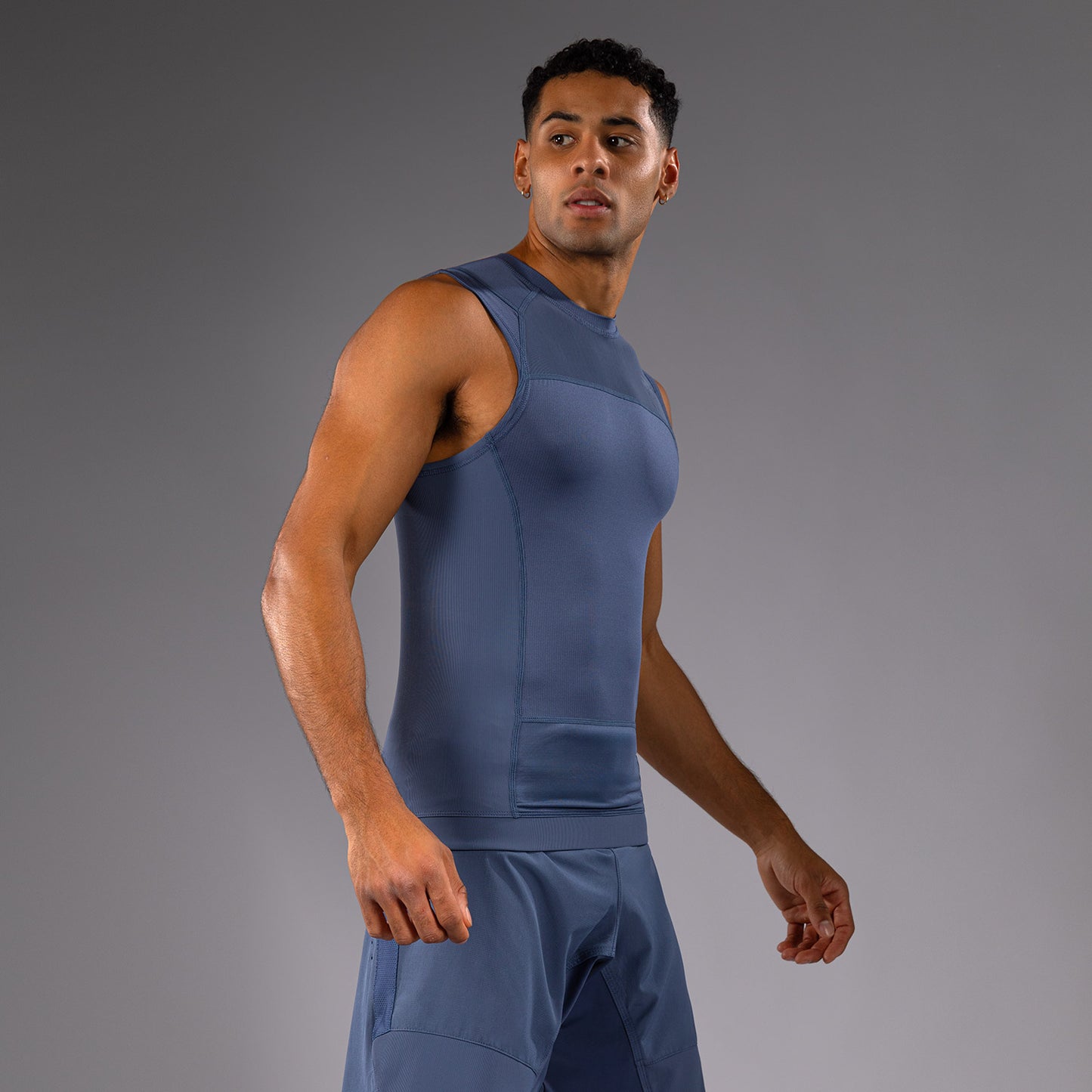 Модель без рукавов Rashguard для мужчин Venum G-Fit Air - Туманный синий