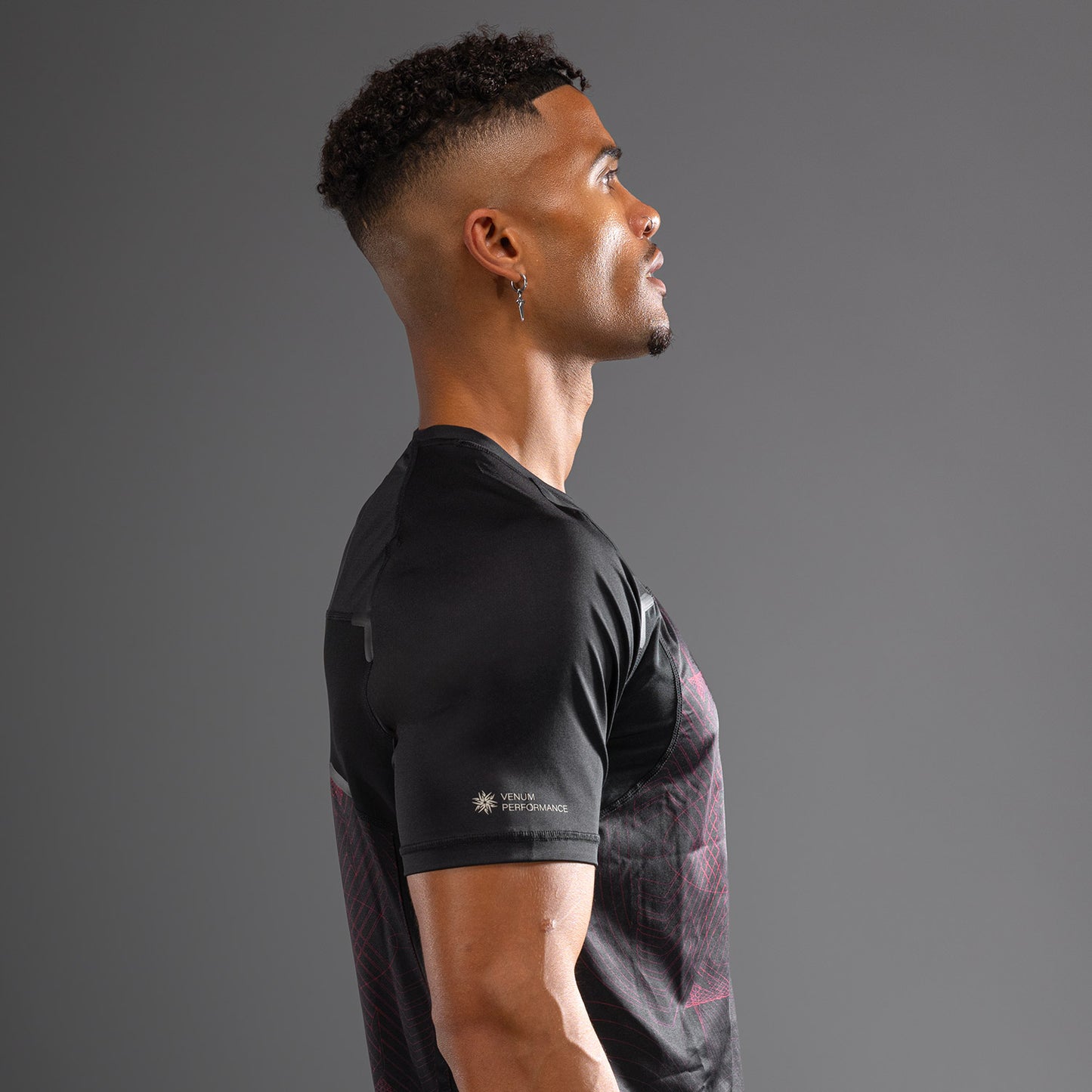 Футболка для мужчин Venum G-Fit Air Dry-Tech - Глубокий черный / Огненно-красный