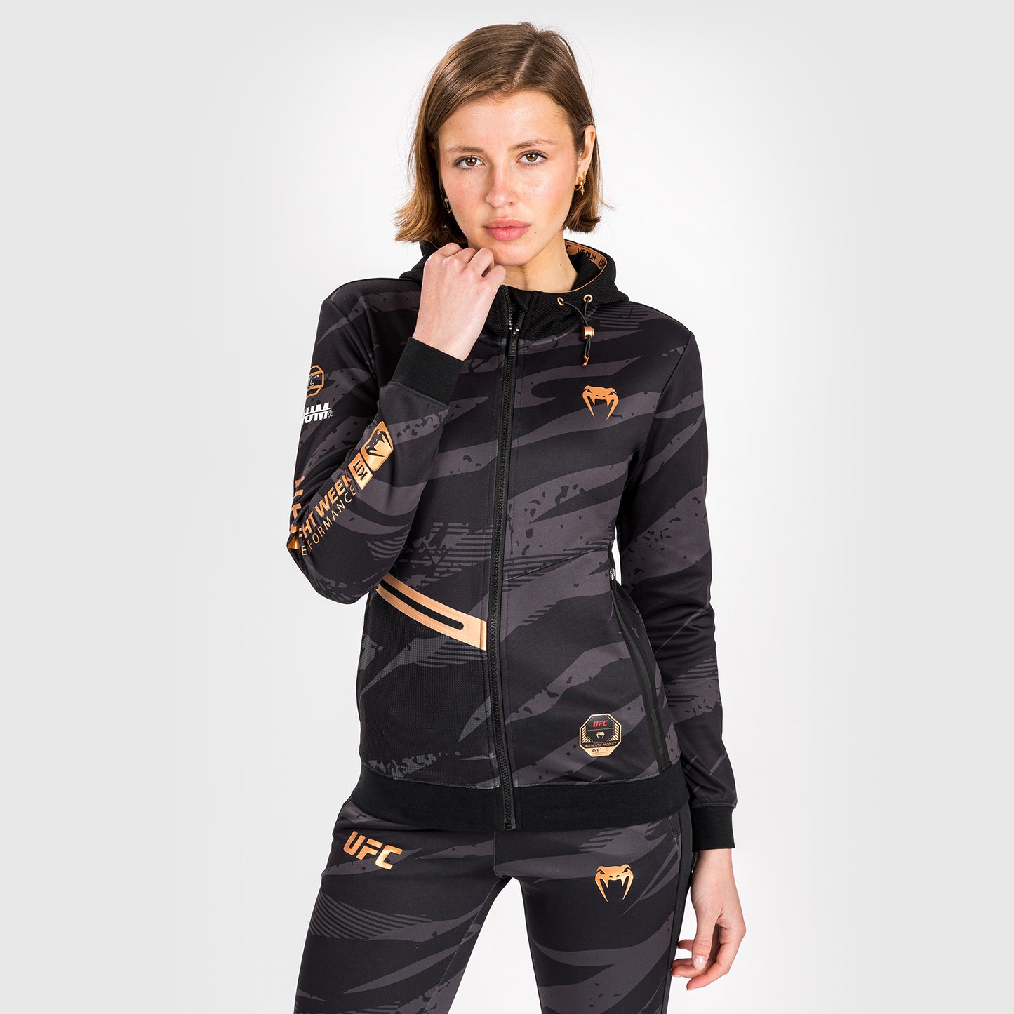 Женская Толстовка На Молнии UFC Adrenaline By Venum Fight Week Urban Camo
