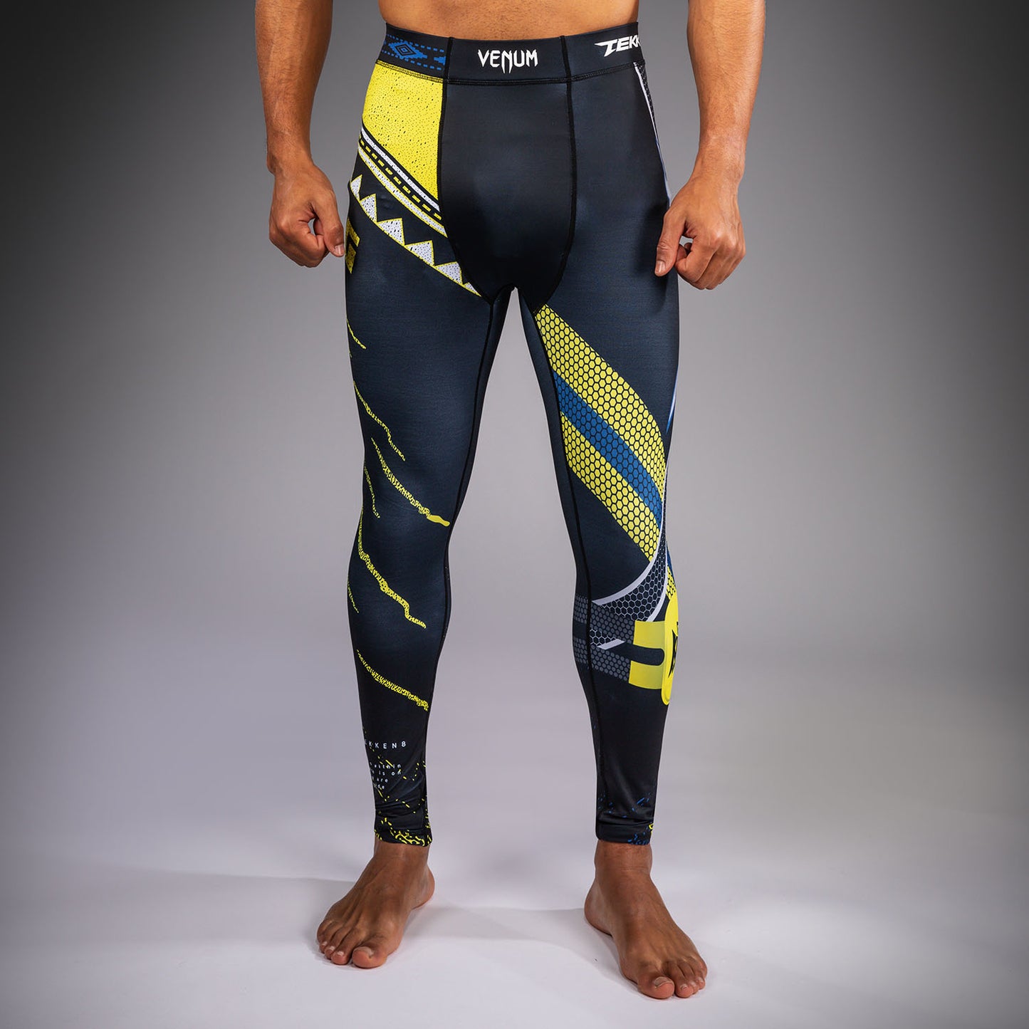 Компрессионные брюки King Venum x TEKKEN 8 - Чёрный/Жёлтый