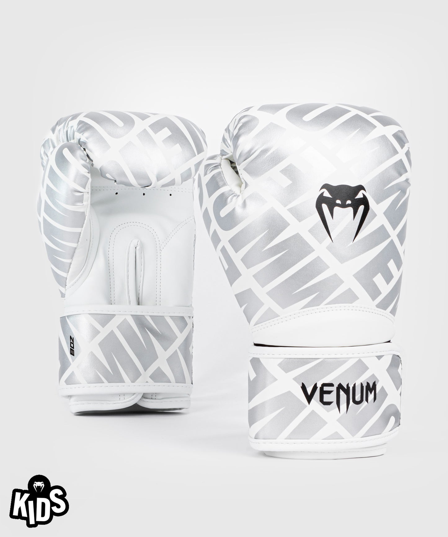 Боксерские перчатки Venum Contender 1.5 XT для детей - Белый/серебро