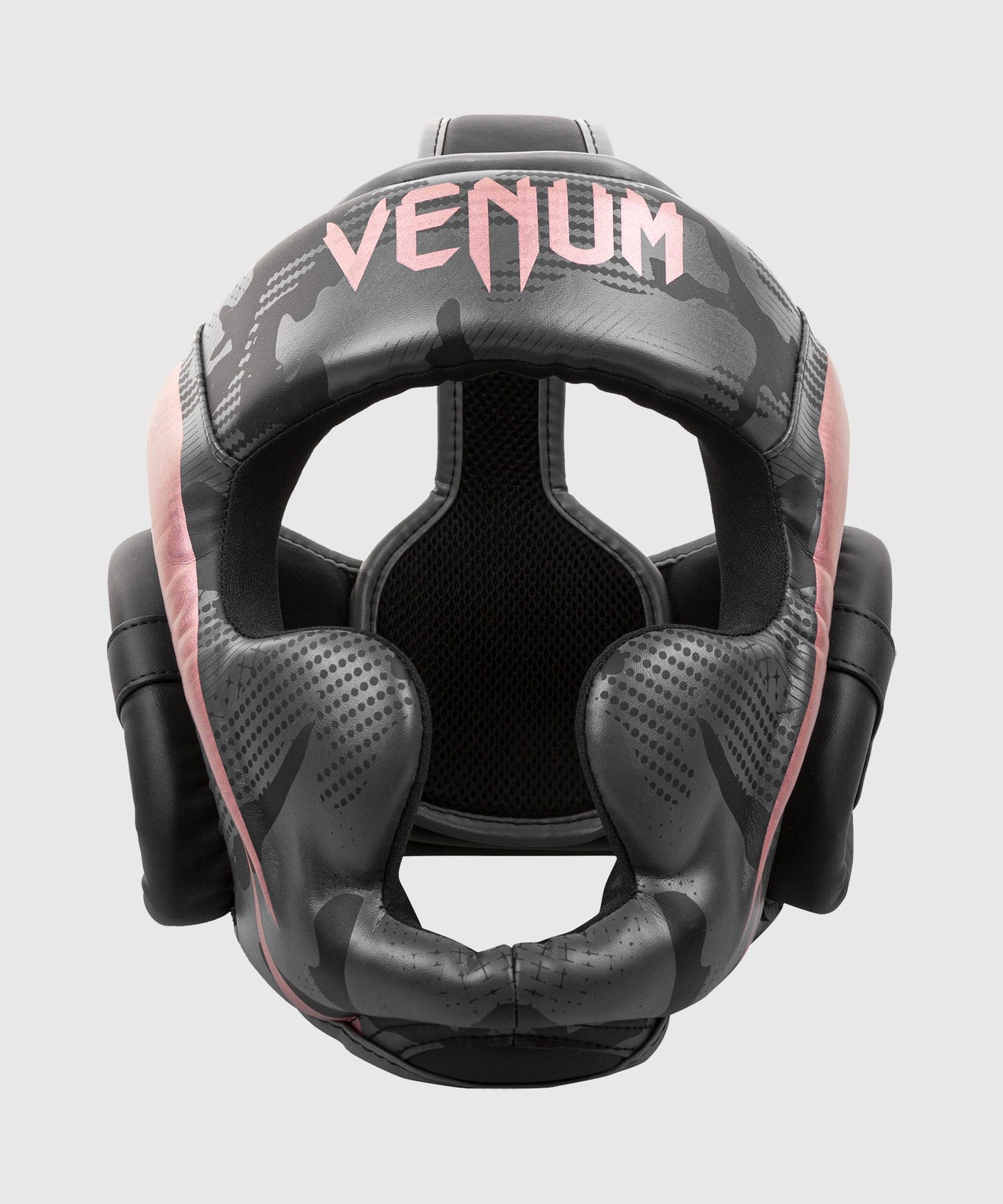 Боксерский шлем Venum Elite - Черный/Розовое золото