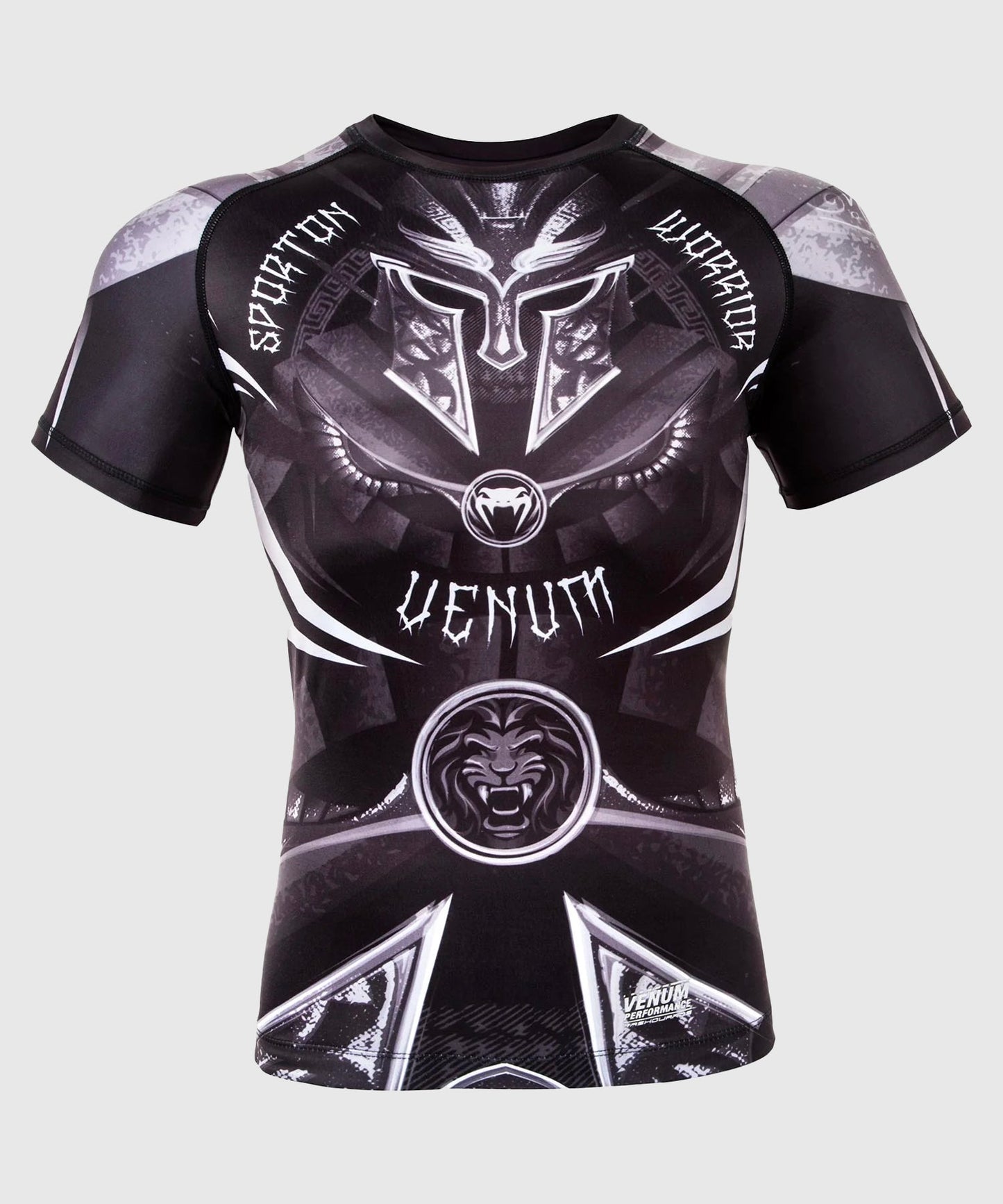 РАШГАРД VENUM GLADIATOR 3.0 - ЧЕРНЫЙ/БЕЛЫЙ – КОРОТКИЙ РУКАВ