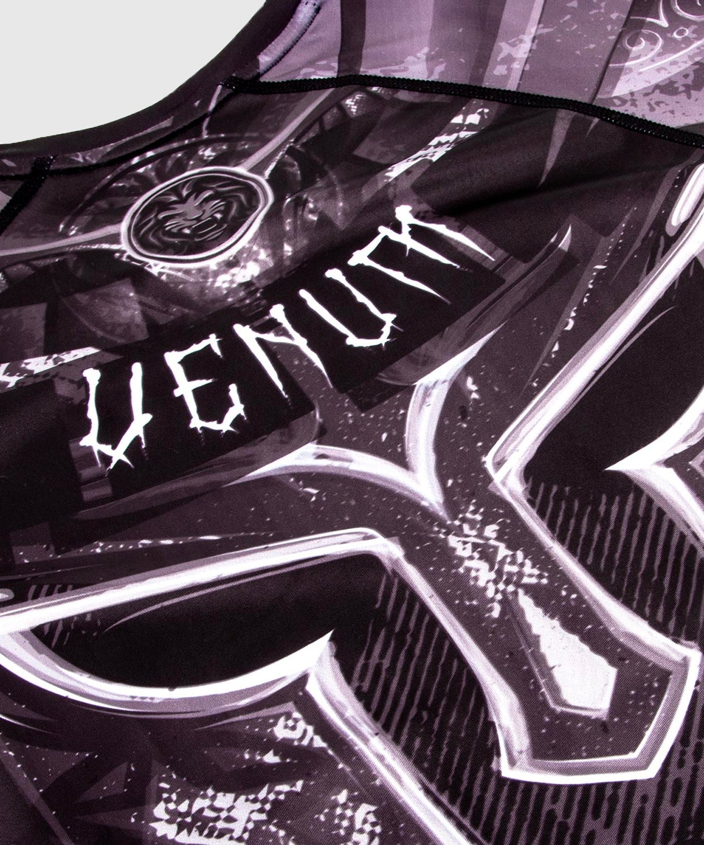 РАШГАРД VENUM GLADIATOR 3.0 - ЧЕРНЫЙ/БЕЛЫЙ – КОРОТКИЙ РУКАВ