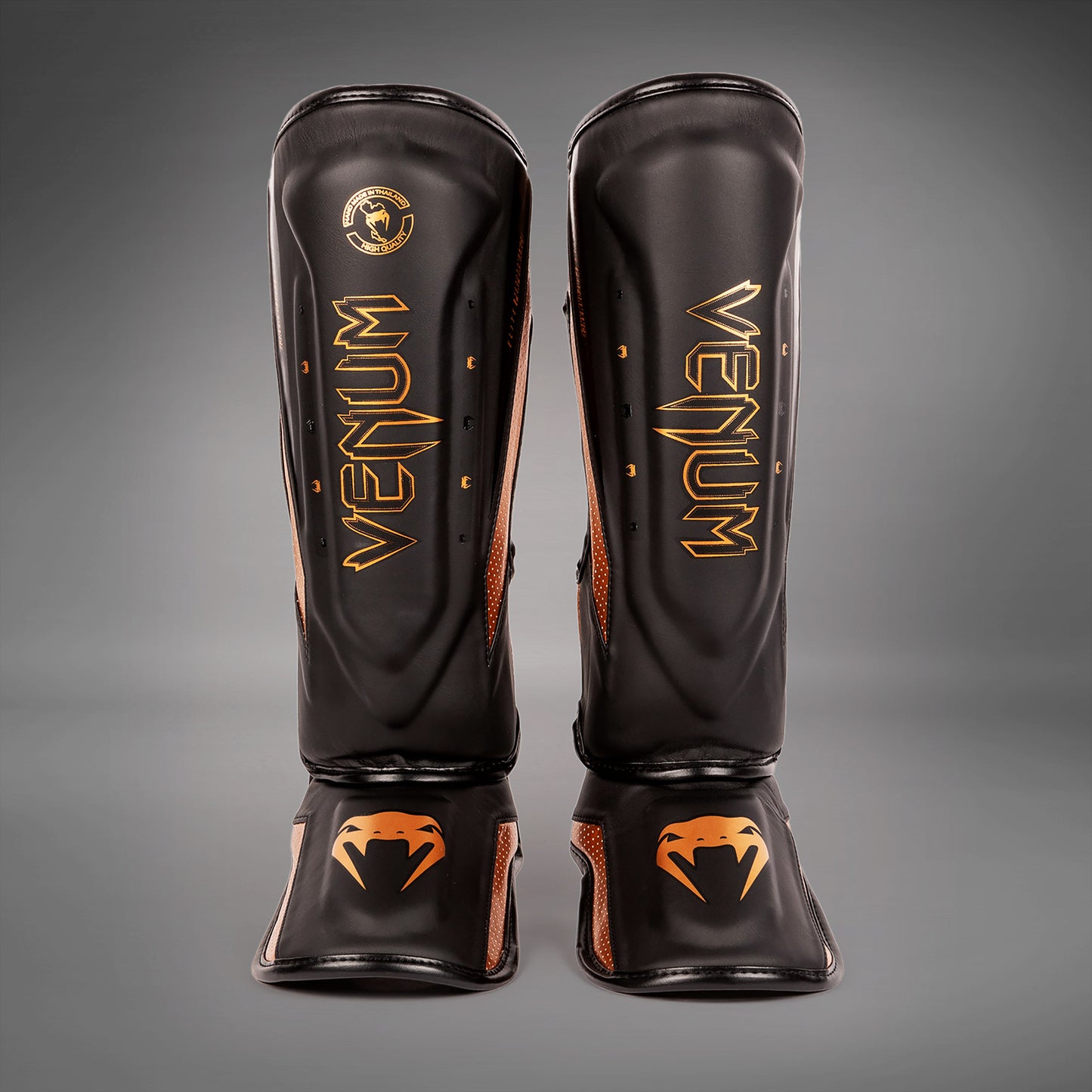 Щитки для голени Venum Elite Evo - черный/бронзовый
