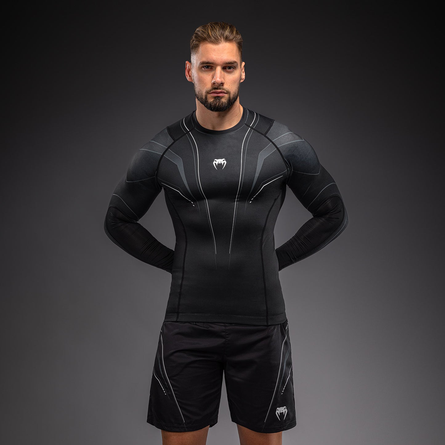 Рашгард с длинным рукавом Venum Streamline – Чёрный/Белый