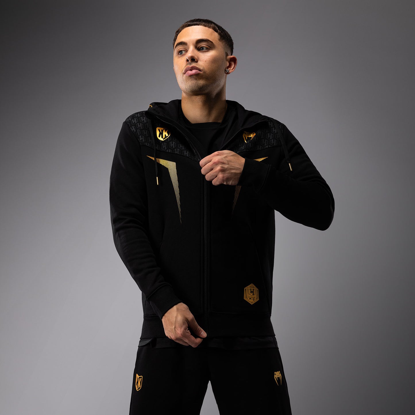 Hooded Jacket FK x Venum Hexagone MMA - Black/Gold