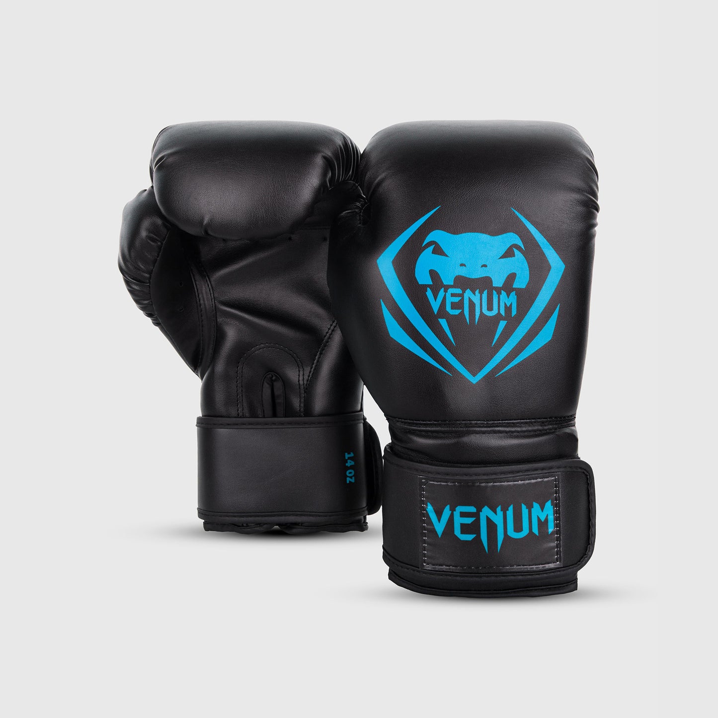 Боксерские перчатки Venum Contender - черный/голубой