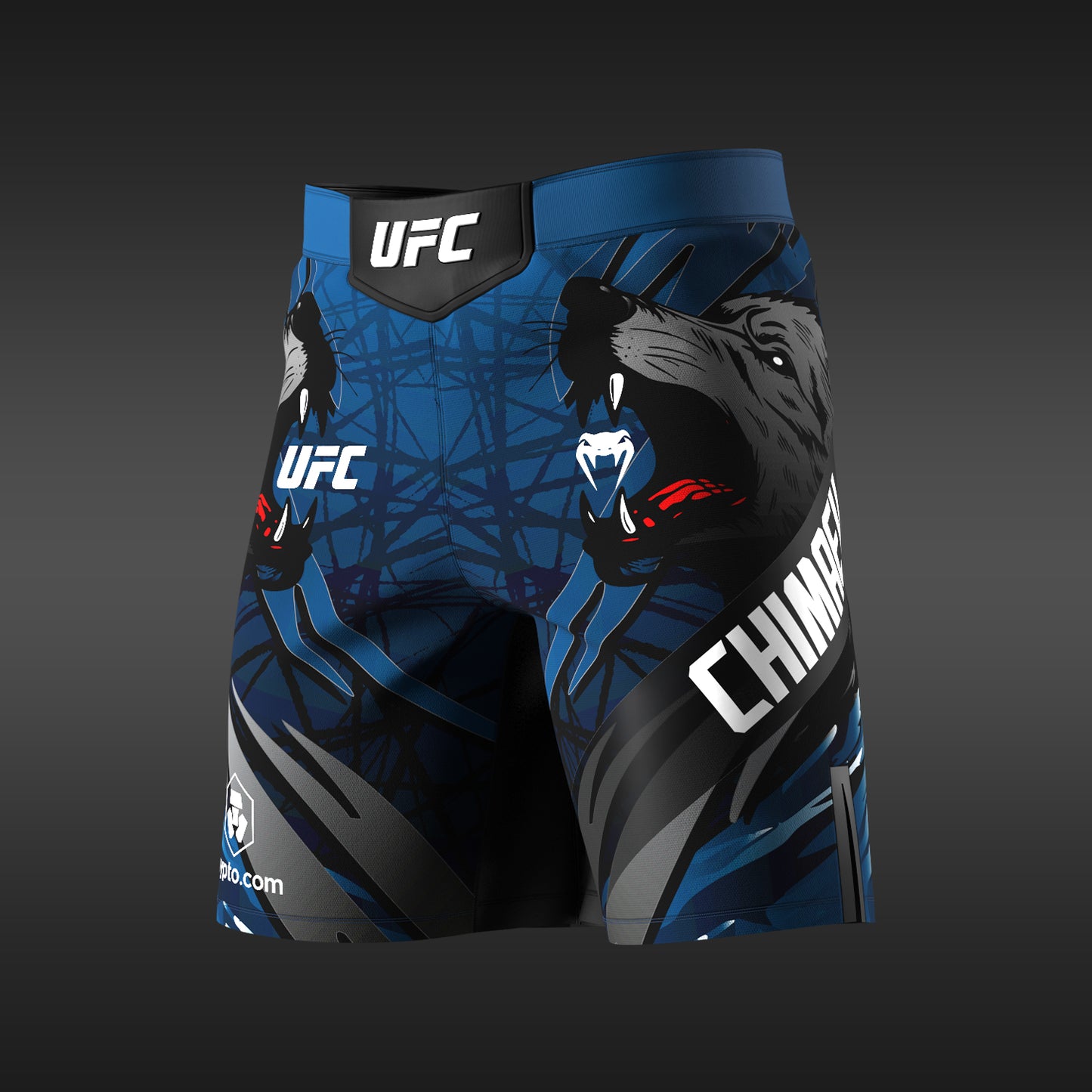UFC Unrivaled by Venum Мужские длинные шорты для боя - синие