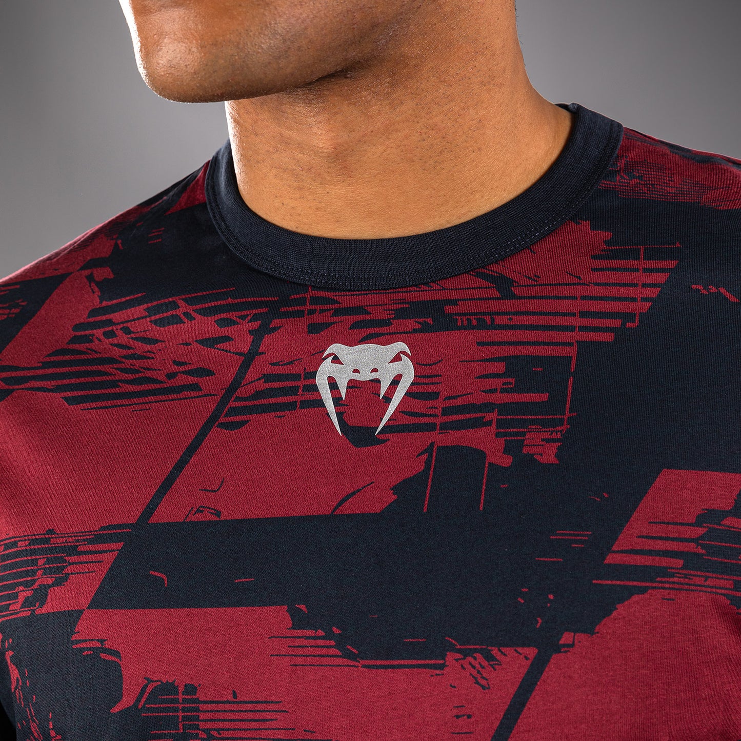 UFC Zenith by Venum Authentic Fight Week Футболка с длинным рукавом Мужская - Темно-синий/бордовый/серебристый