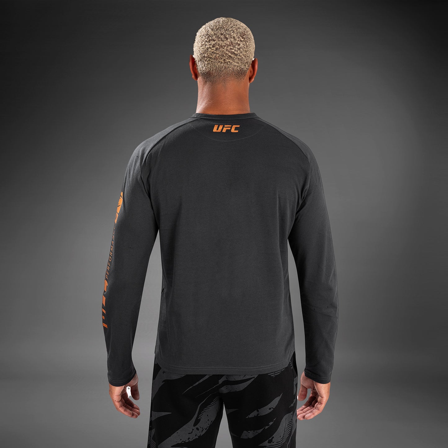Мужская Футболка С Длинным Рукавом UFC Adrenaline By Venum Fight Week - Charcoal Grey