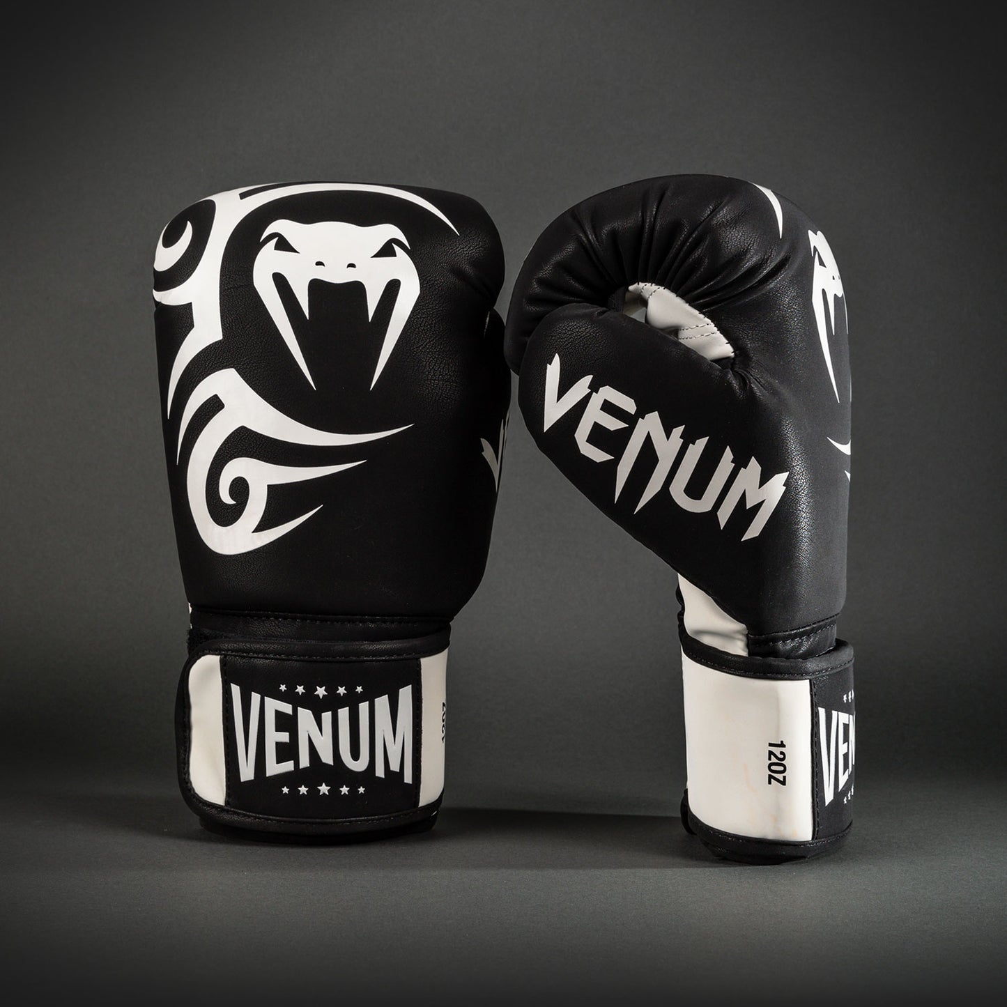 Боксерские перчатки Venum Mike Tyson Replica - Глубокий чёрный/Оптический белый