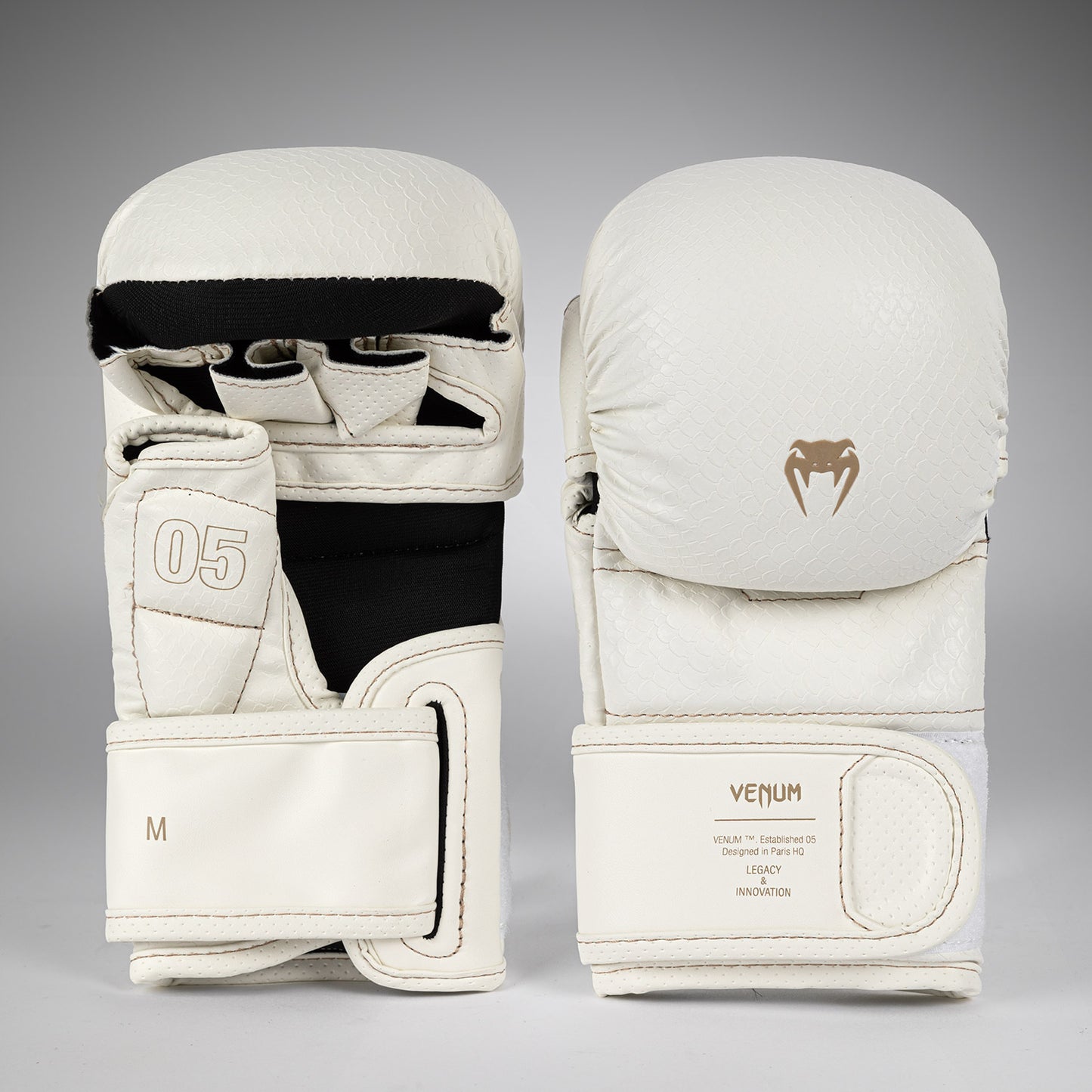 Перчатки для спарринга MMA Venum Impact Evo Scales – Слоновая кость