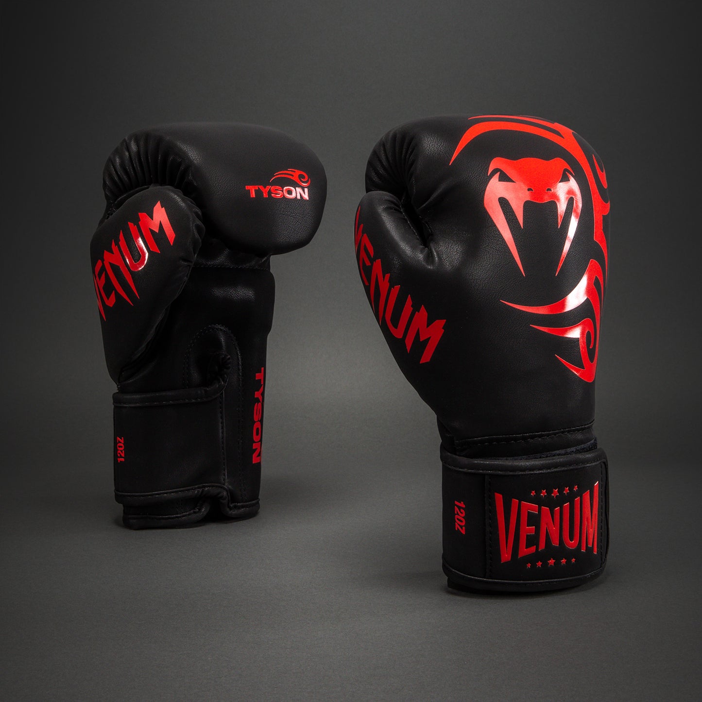 Боксерские перчатки Venum Mike Tyson Replica – Чёрный/Красный