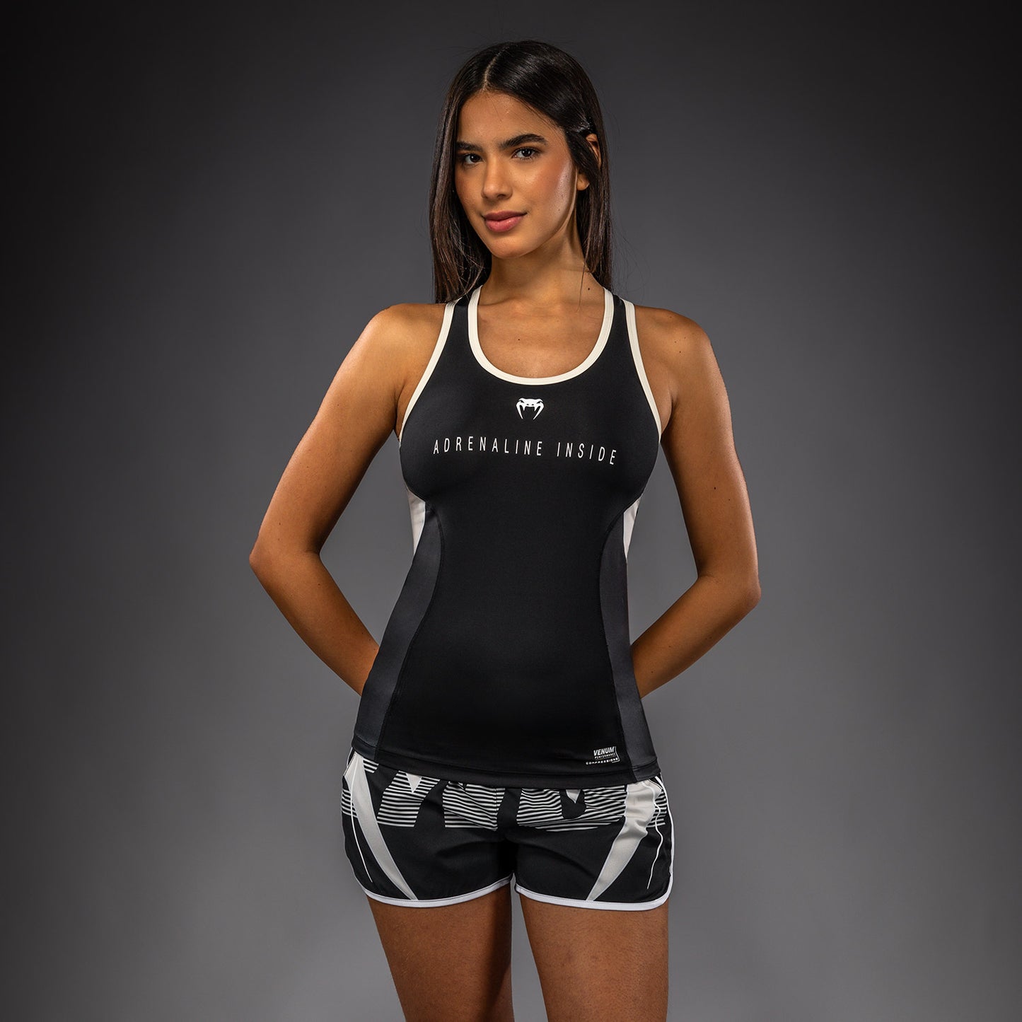 Майка Venum Adrenaline Dry Tech – Чёрный/Слоновая кость
