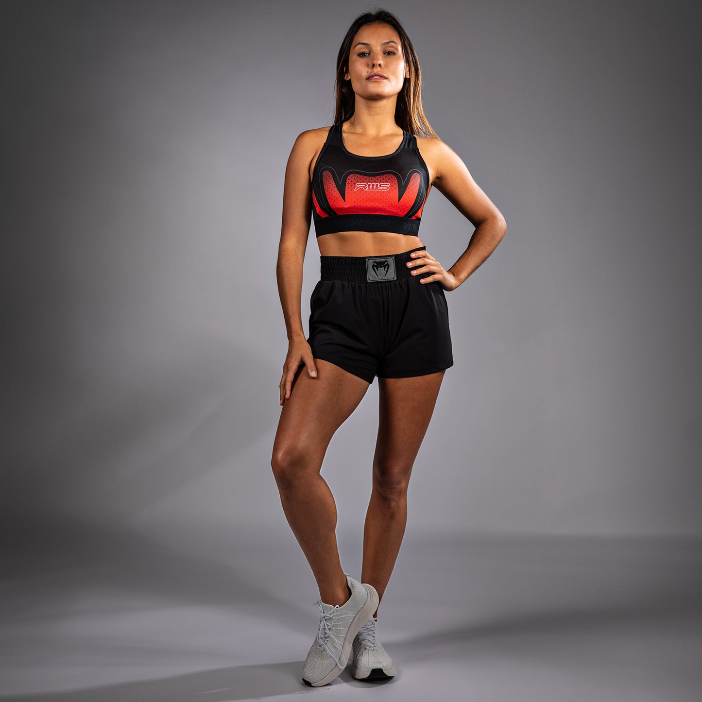 Спортивный бюстгальтер женский Venum x RWS 2.0 – Чёрный/Красный