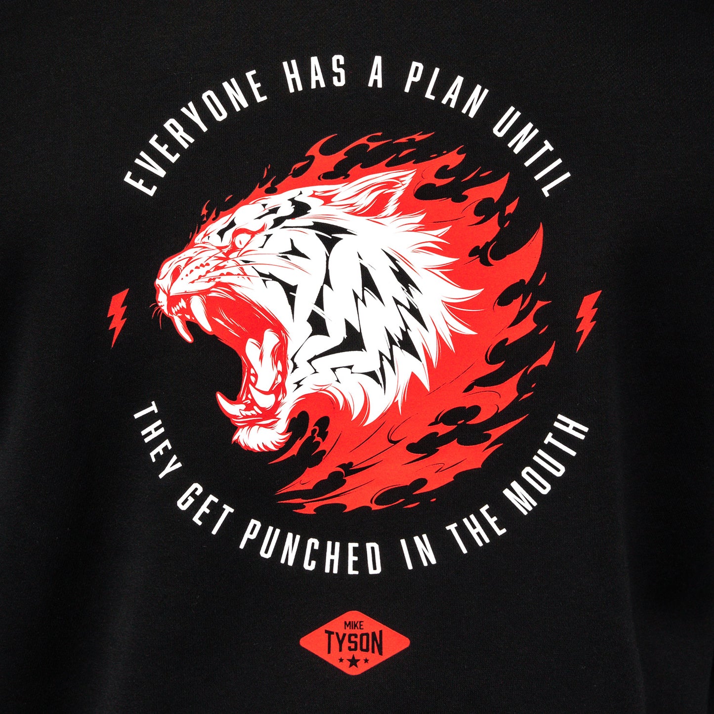 Толстовка Venum x Mike Tyson Tiger - Глубокий чёрный/Ярко-красный