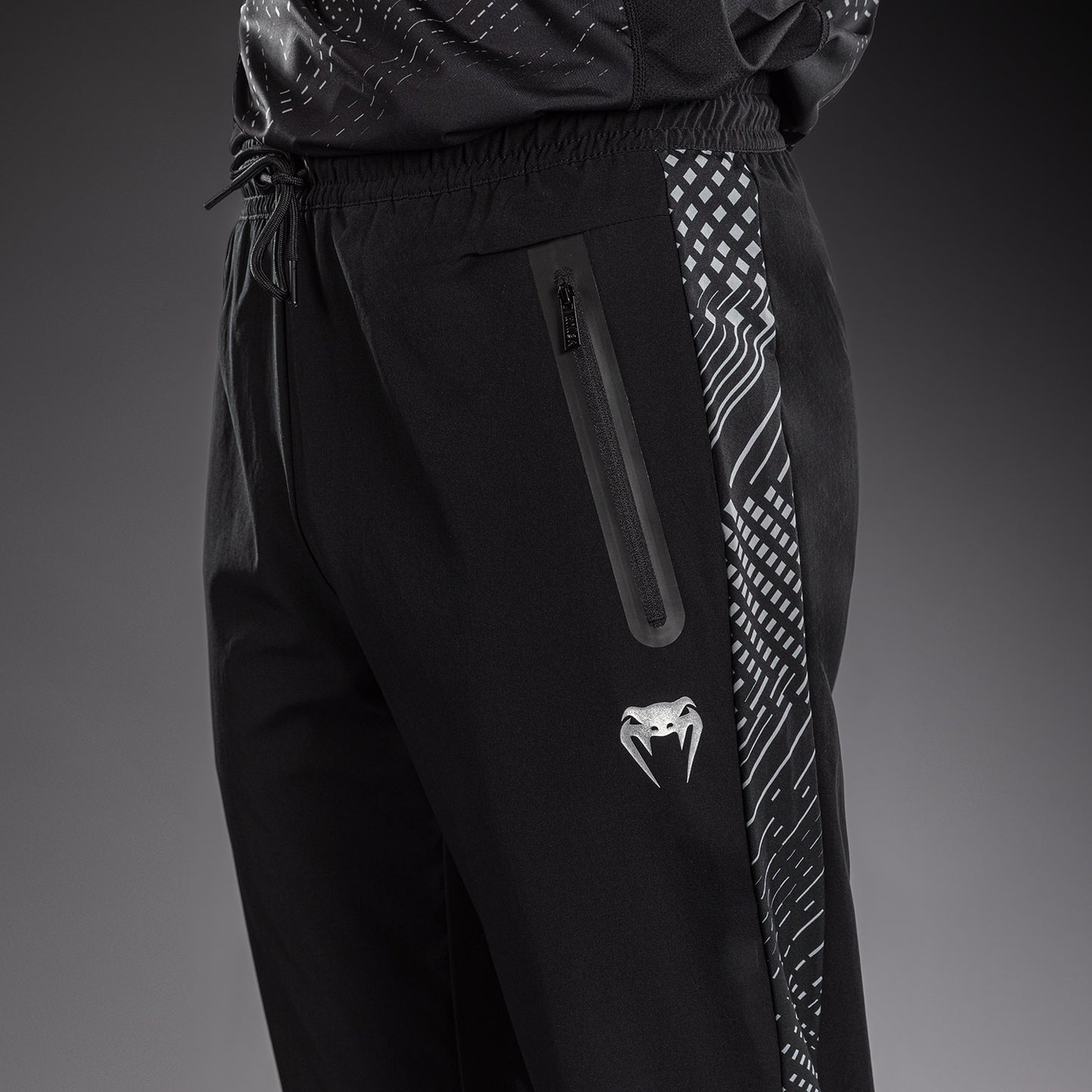 Спортивные штаны Venum Midnight Fury – Чёрный/Серый/Серебристый