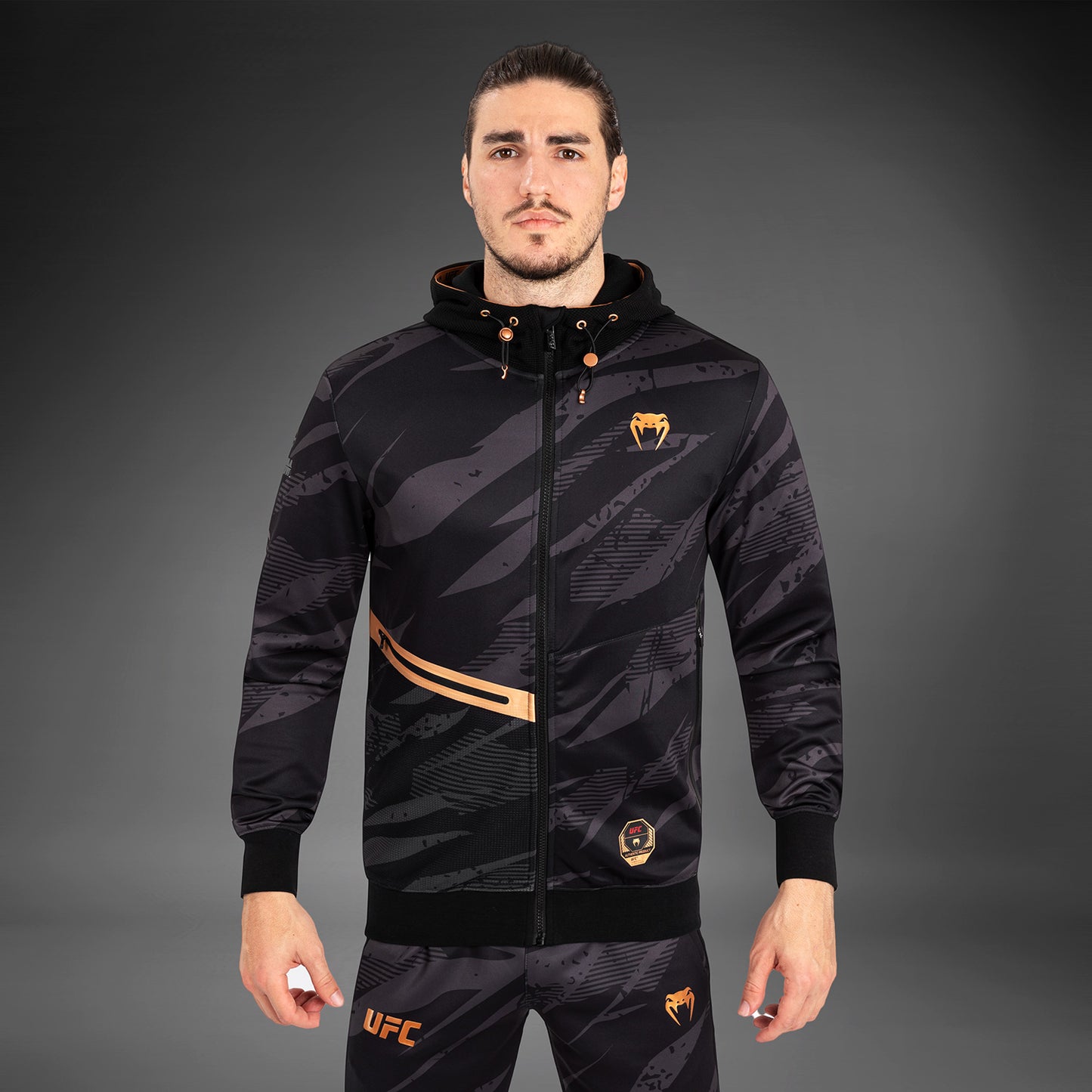 Мужская Толстовка На Молнии UFC Adrenaline By Venum Fight Week - Urban Camo