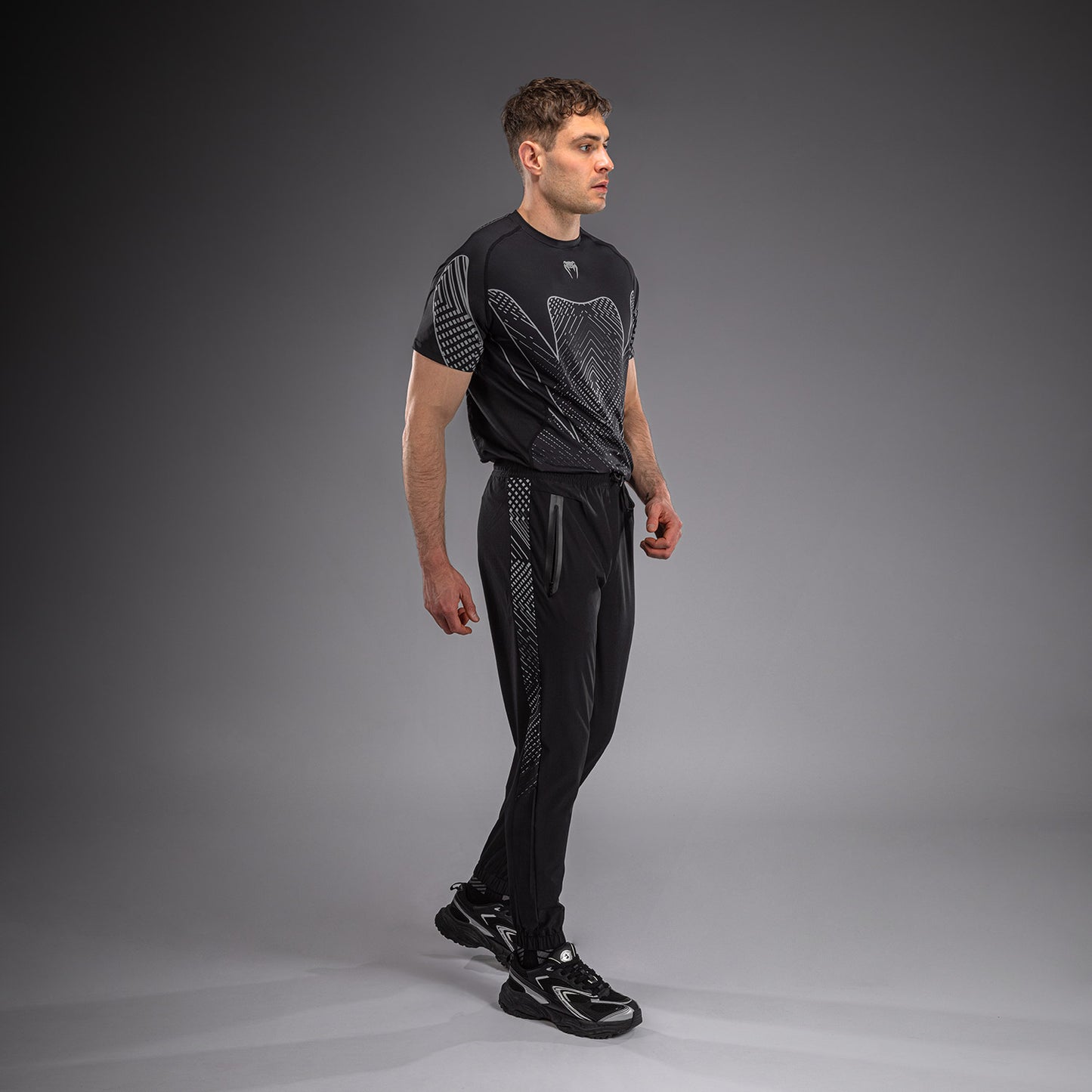 Спортивные штаны Venum Midnight Fury – Чёрный/Серый/Серебристый