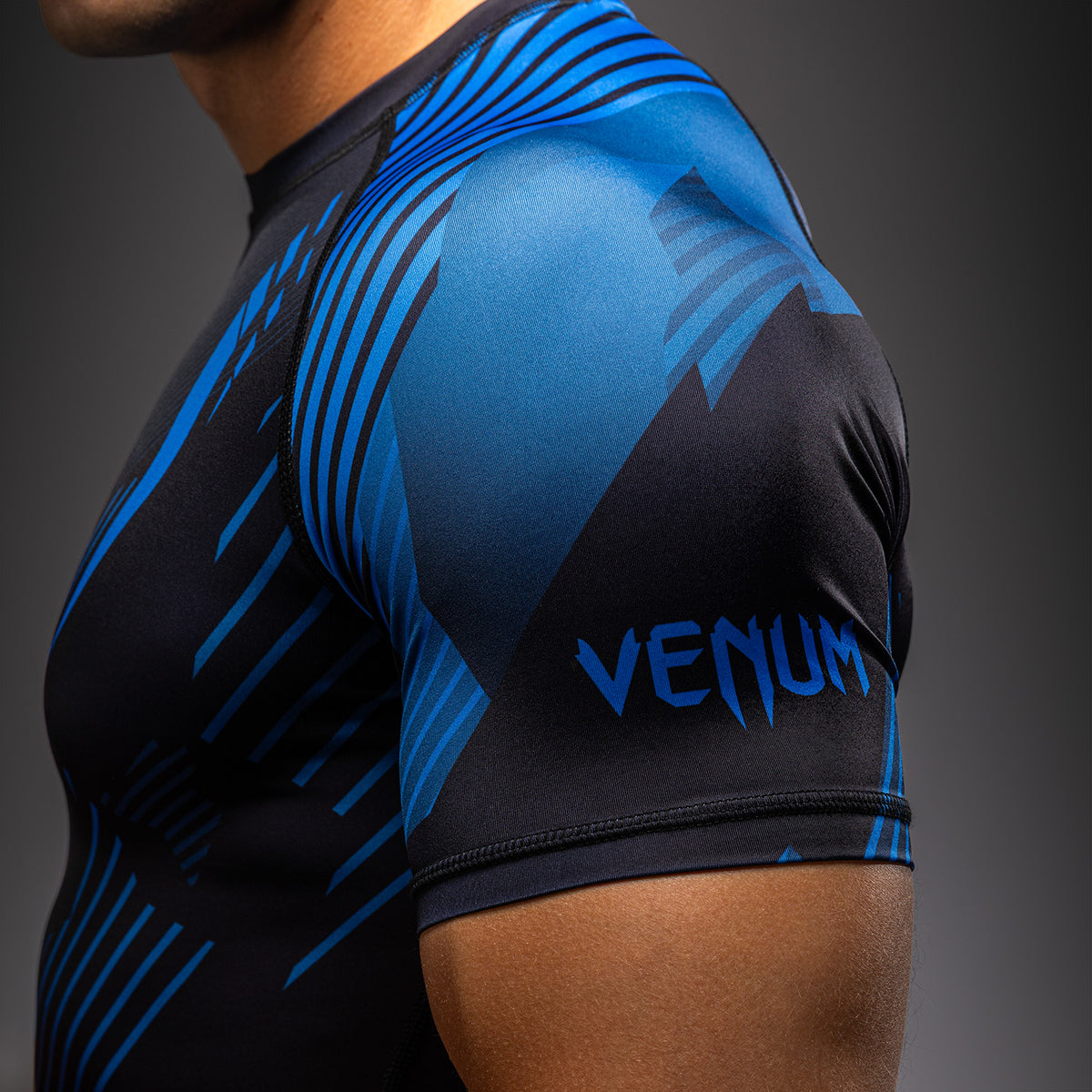 Рашгард с коротким рукавом Venum No-Gi 6.0 - Чёрный/Синий