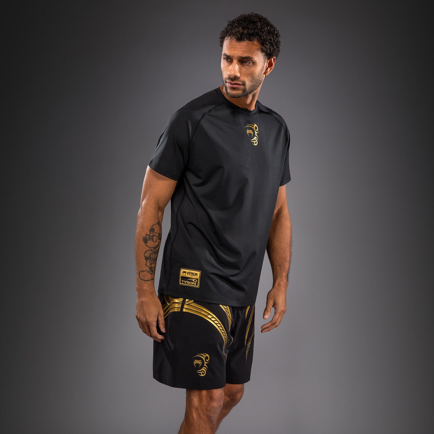 Футболка Dry Tech Venum x Mike Tyson Tiger - Чёрный/Золотой