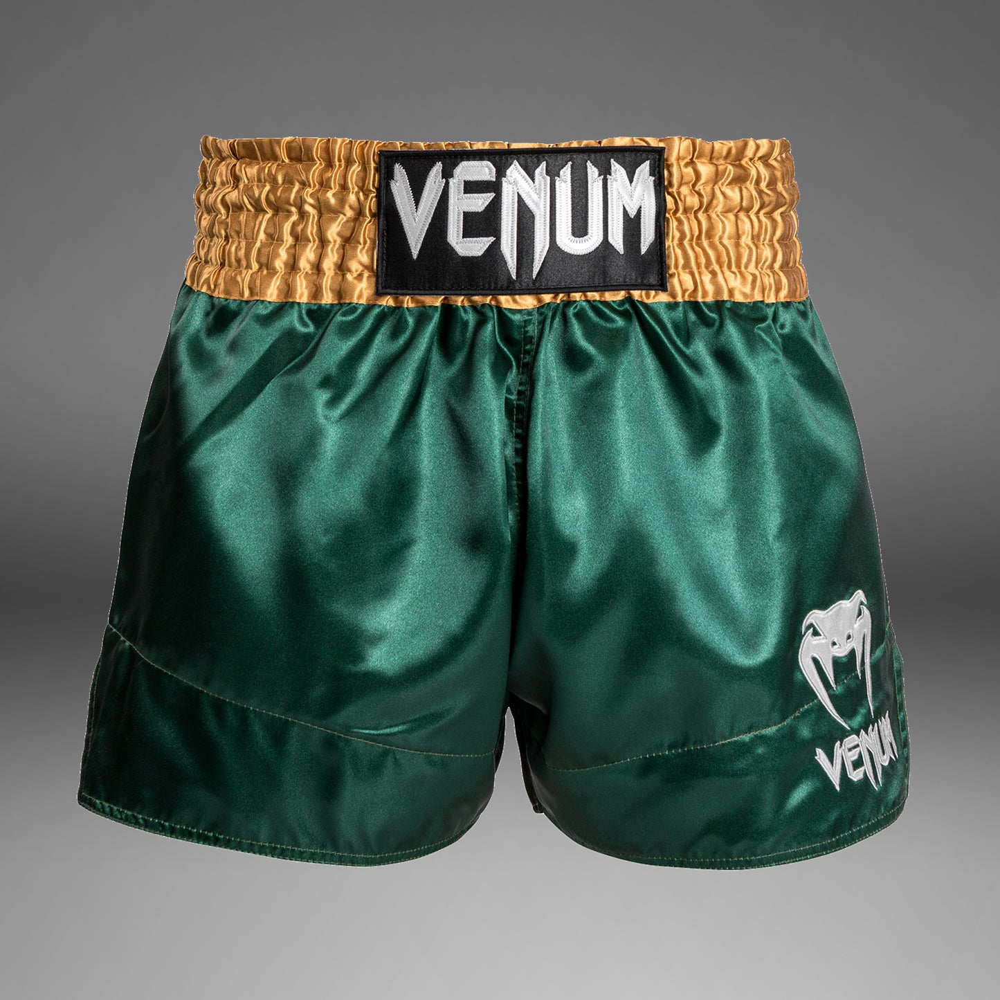 Venum Classic - Шорты Muay Thaï Short - зеленый/золотой/белый