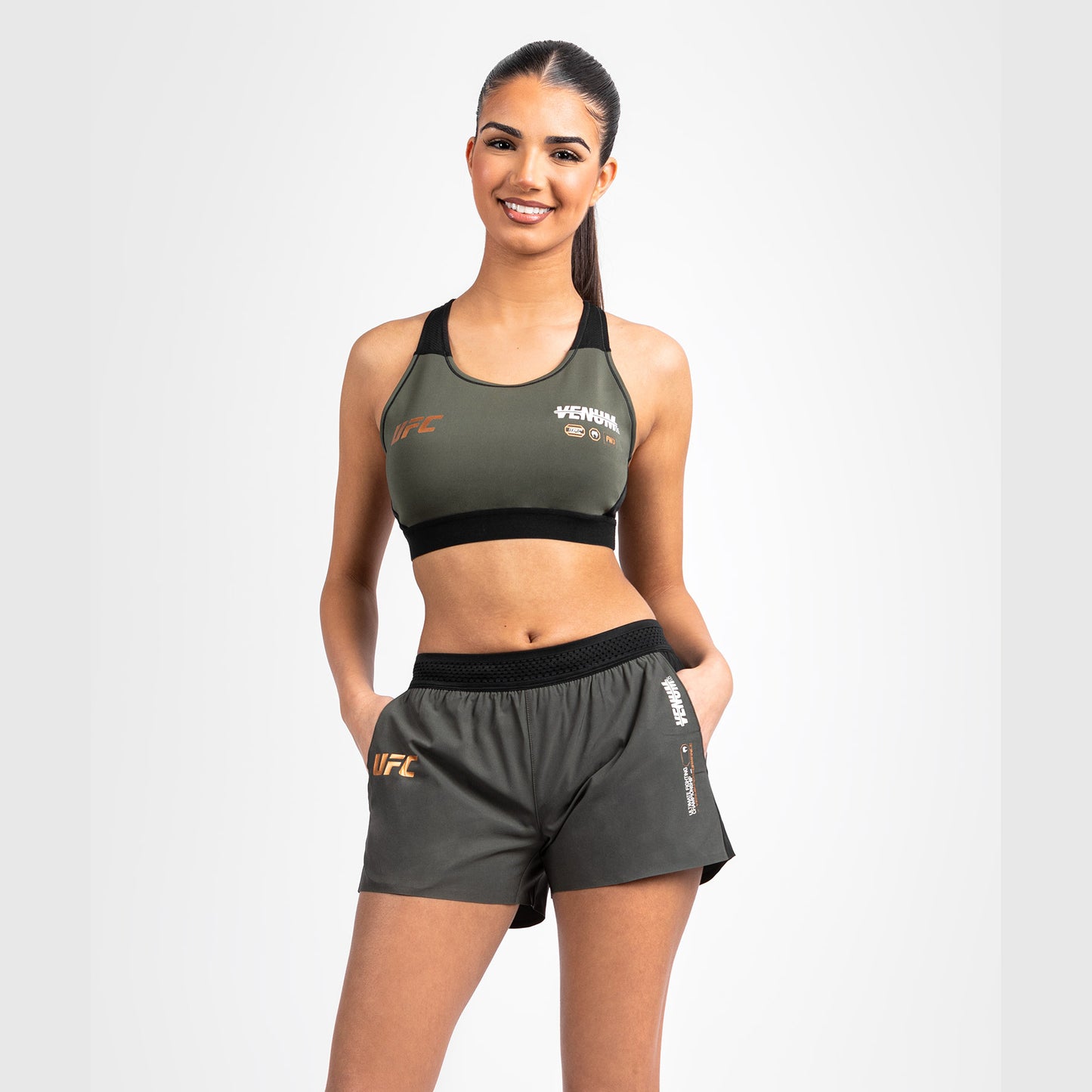 UFC Adrenaline by Venum Fight Week Женские шорты Performance Short - Khaki