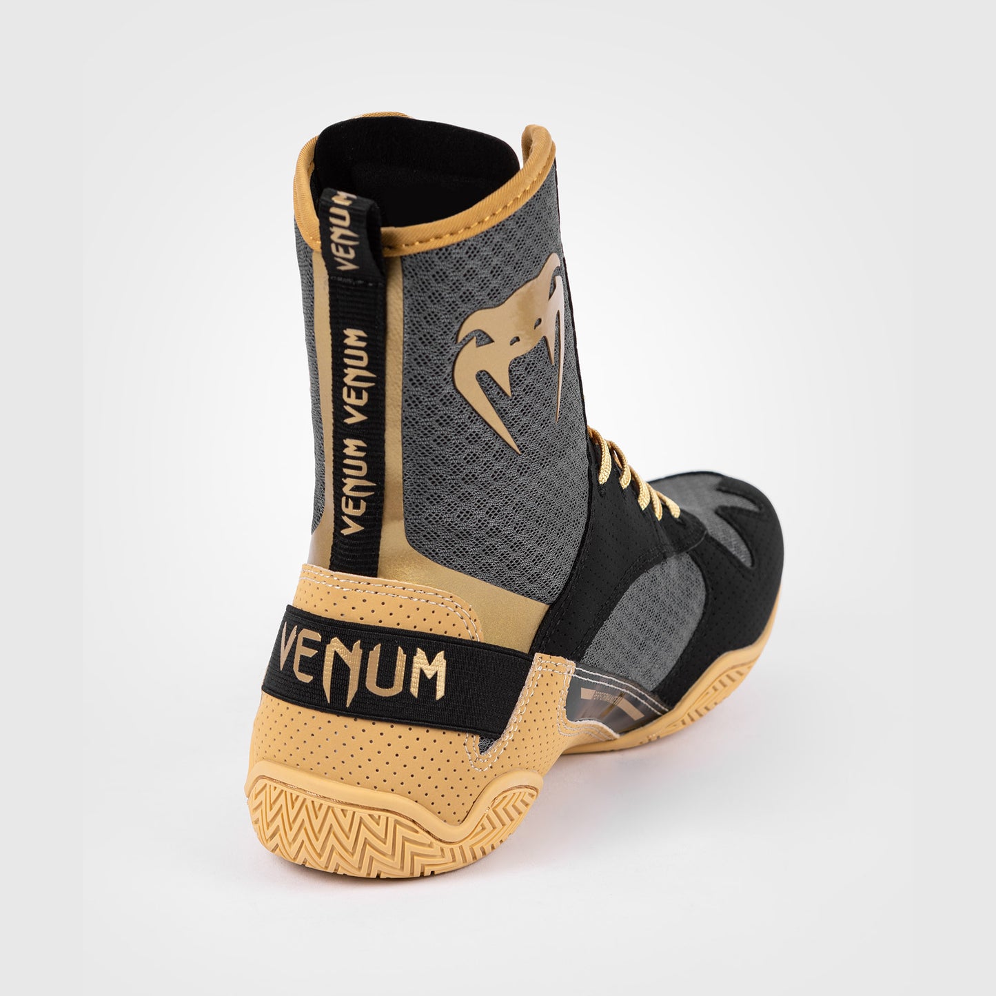 Боксерские кроссовки Venum Elite - черный/бежевый
