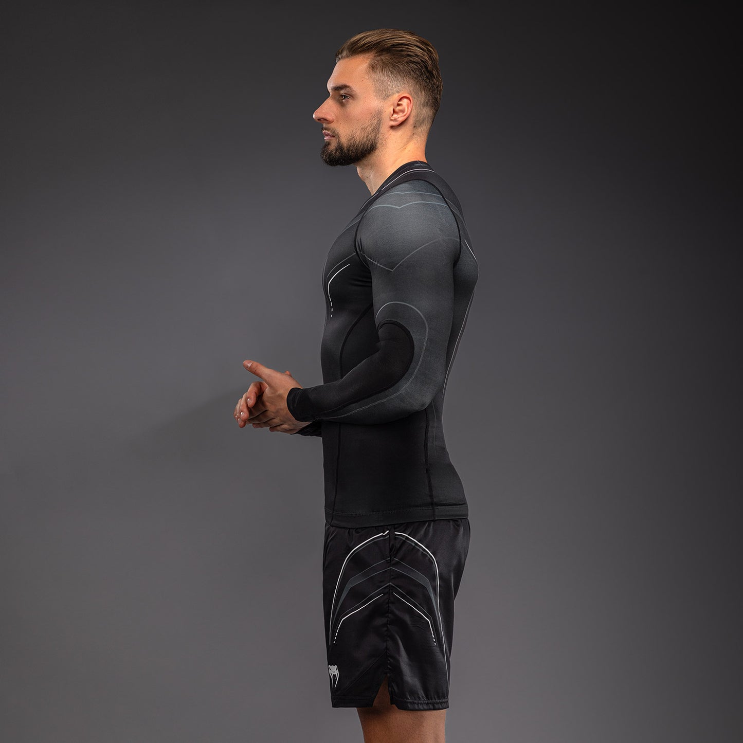 Рашгард с длинным рукавом Venum Streamline – Чёрный/Белый