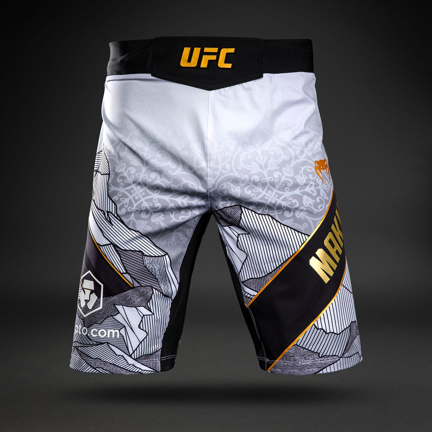 UFC Unrivaled by Venum Islam Makhachev Мужские Боевая Шорты - Белый/Чёрный