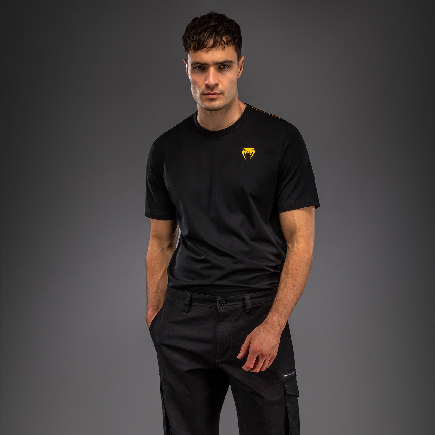 Футболка Venum Quetzal Fury - Чёрный/Красный Fury/Мандариновый