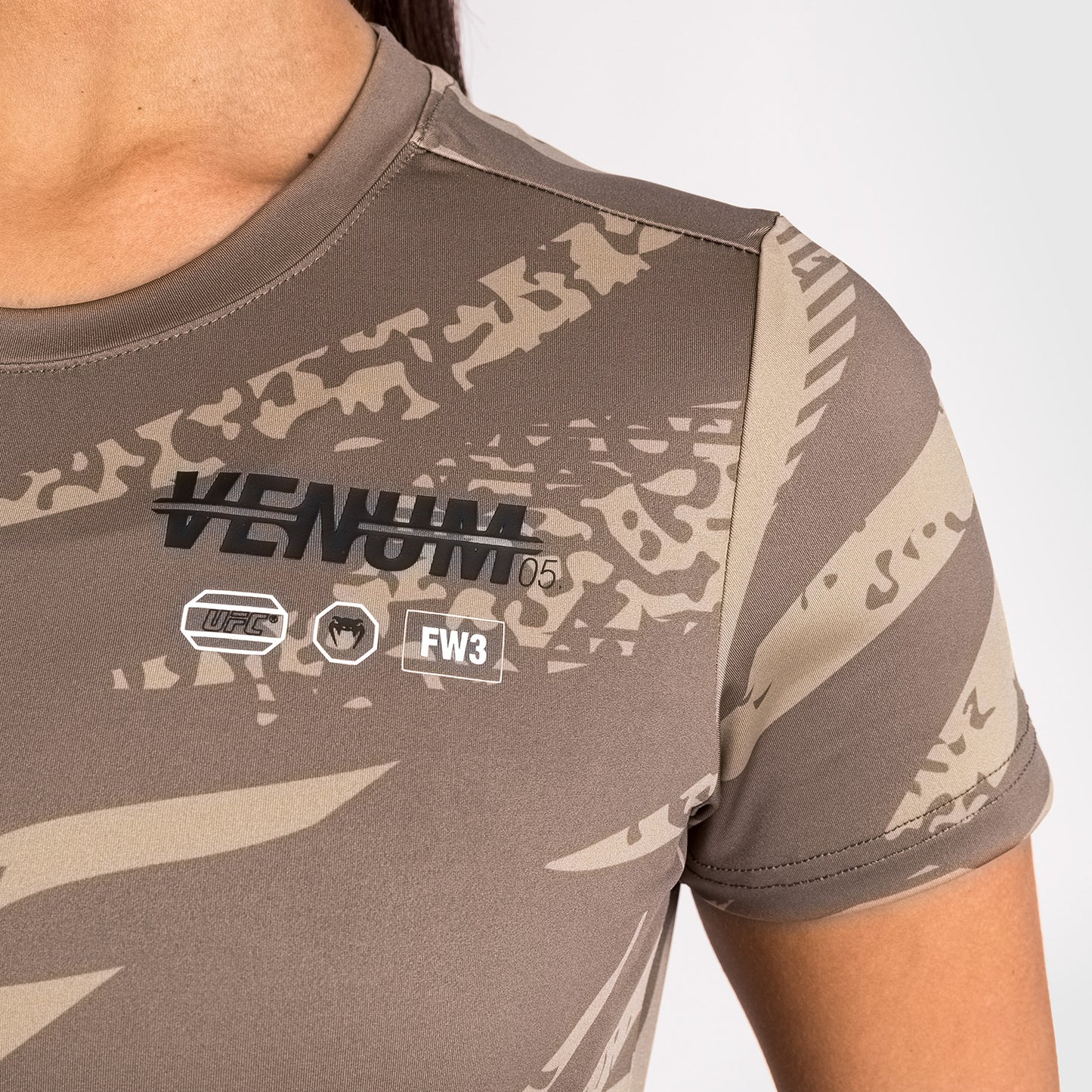 Женская Футболка Dry-Tech UFC Adrenaline By Venum Fight Week Desert Camo