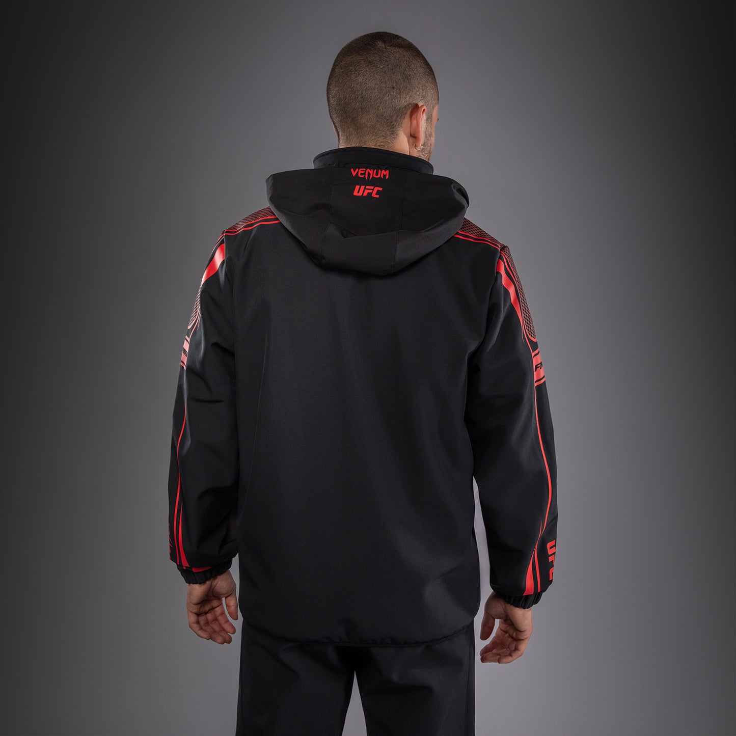 Мужская толстовка с капюшоном на молнии Venum UFC Unity by Venum Authentic Fight Week - Чёрный