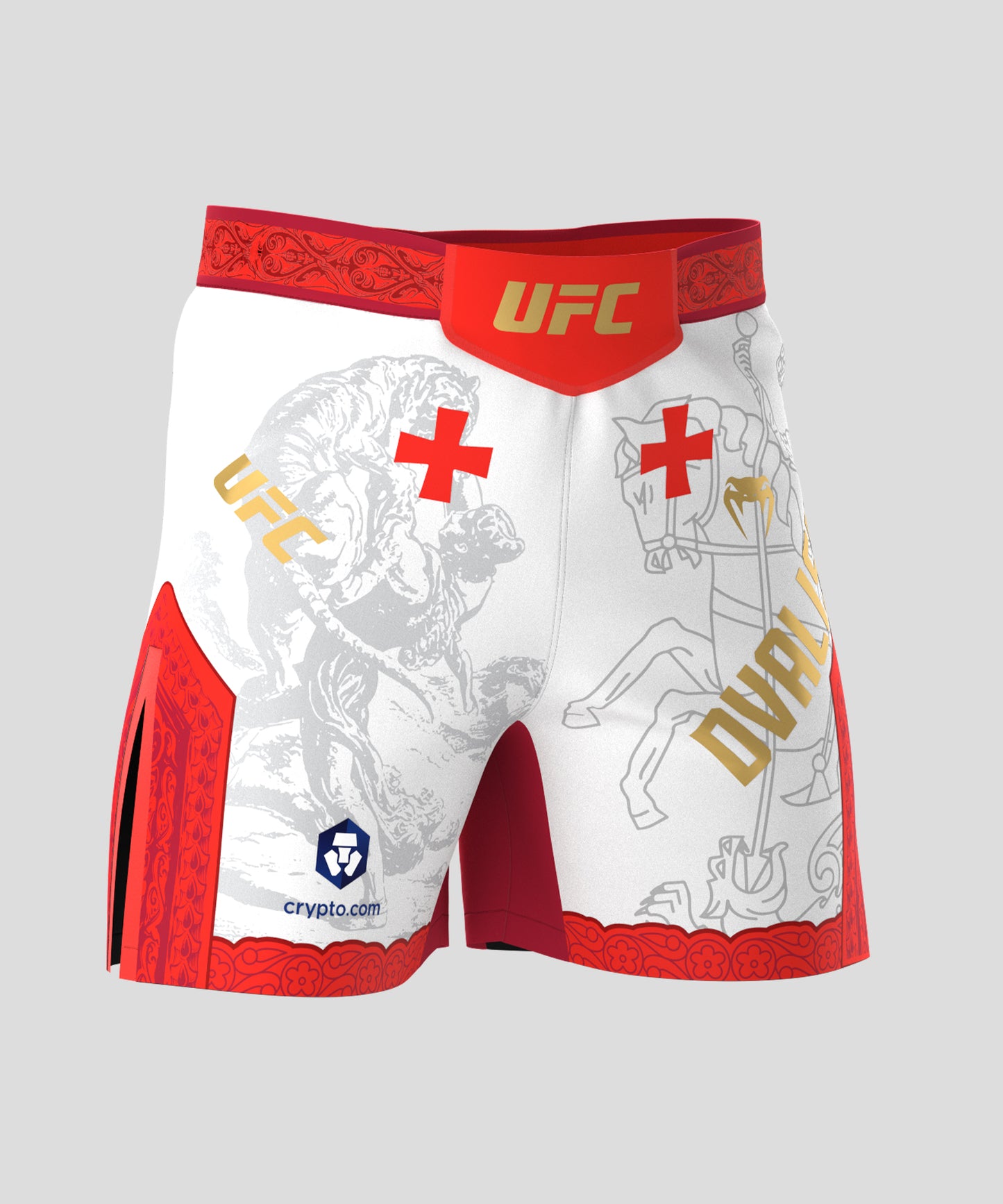 UFC Unrivaled by Venum Merab Dvalishvili Мужские бойцовские шорты - Белый/Красный