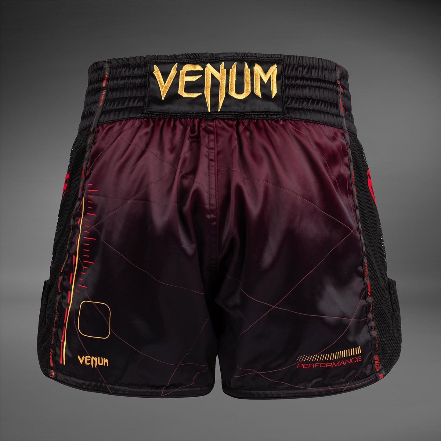 Venum Tactical XT Муай Тайский шорты - черный/бургундский/золотой
