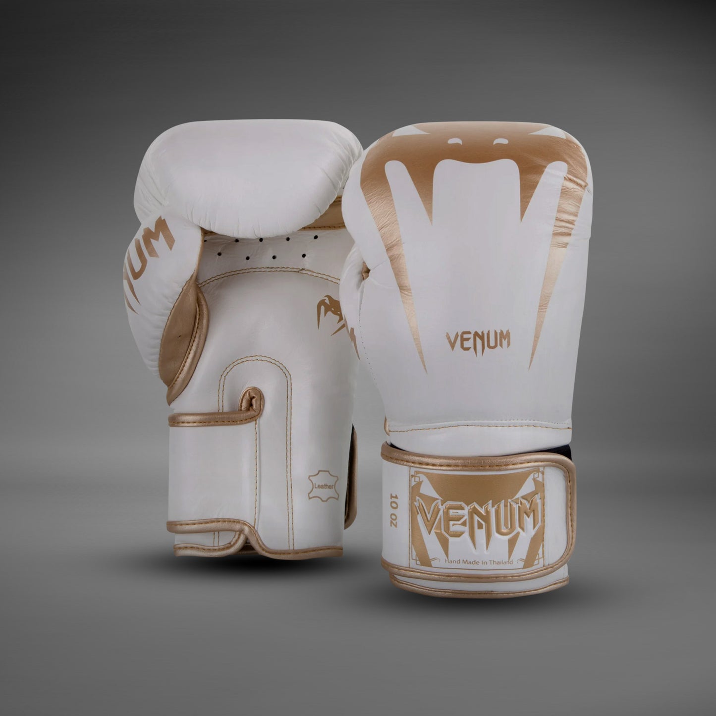 Боксерские перчатки Venum Giant 3.0  - Кожа Наппа - Белый/Золотой