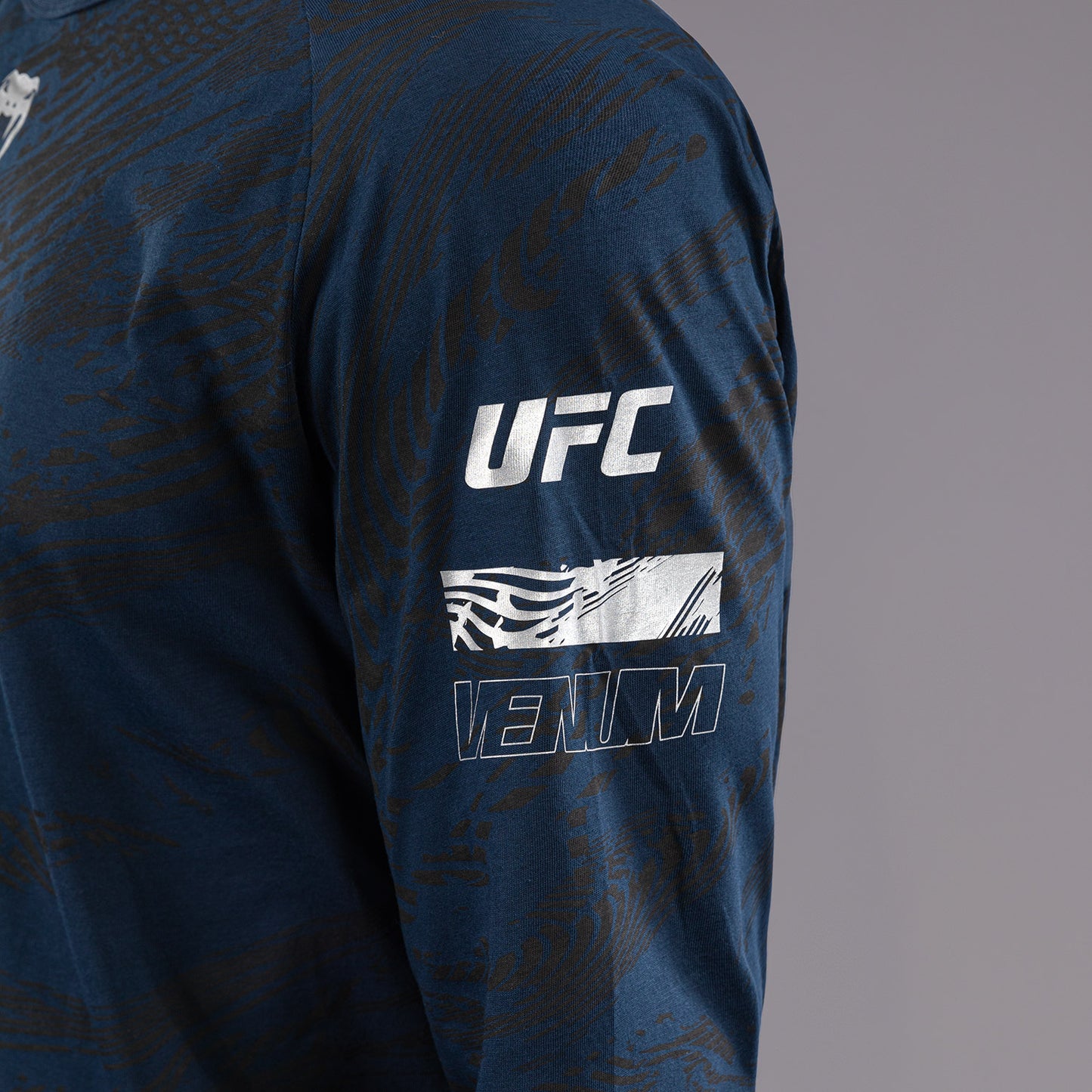 Футболка UFC Fusion by Venum Fight Week с длинным рукавом для мужчин - Oceanic Blue