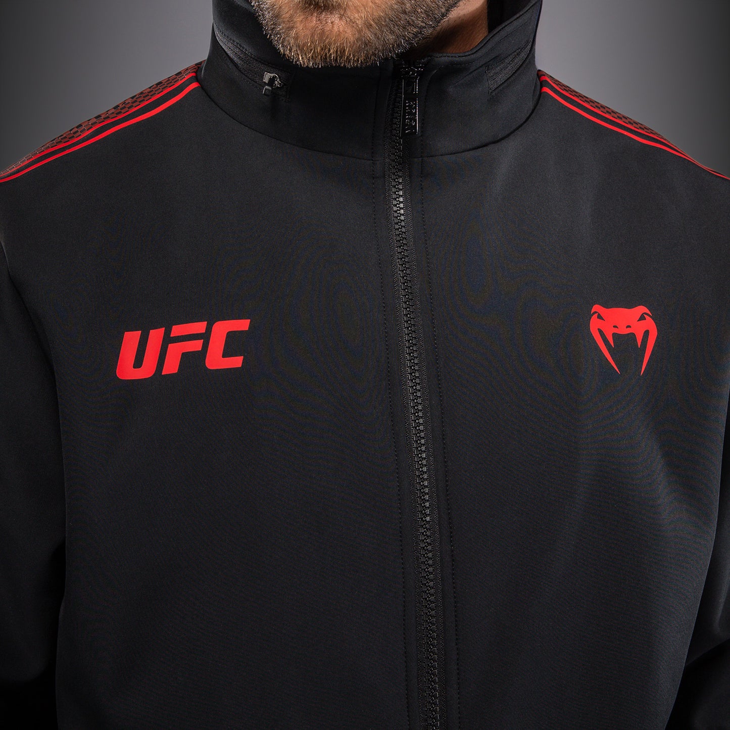 Мужская толстовка с капюшоном на молнии Venum UFC Unity by Venum Authentic Fight Week - Чёрный