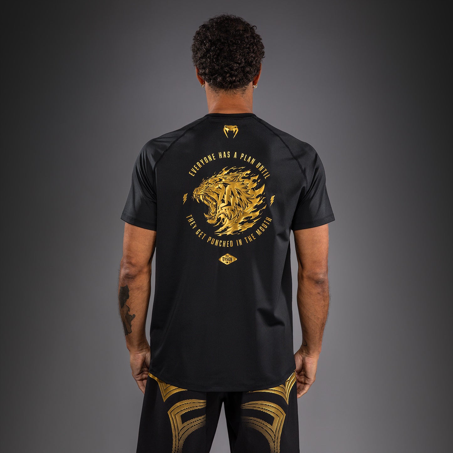Футболка Dry Tech Venum x Mike Tyson Tiger - Чёрный/Золотой