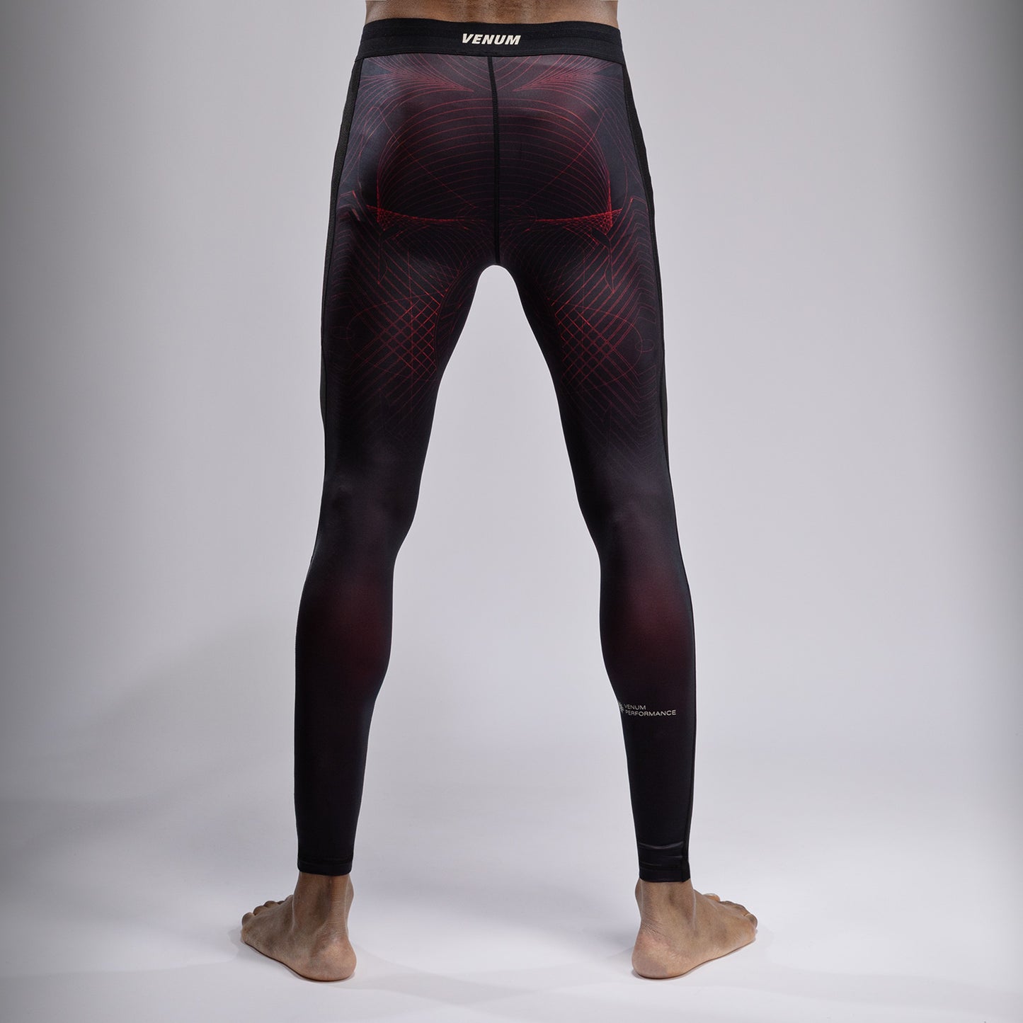 Компессионные леггинсы для мужчин Venum G-Fit Air - Глубокий черный / Огненно-красный